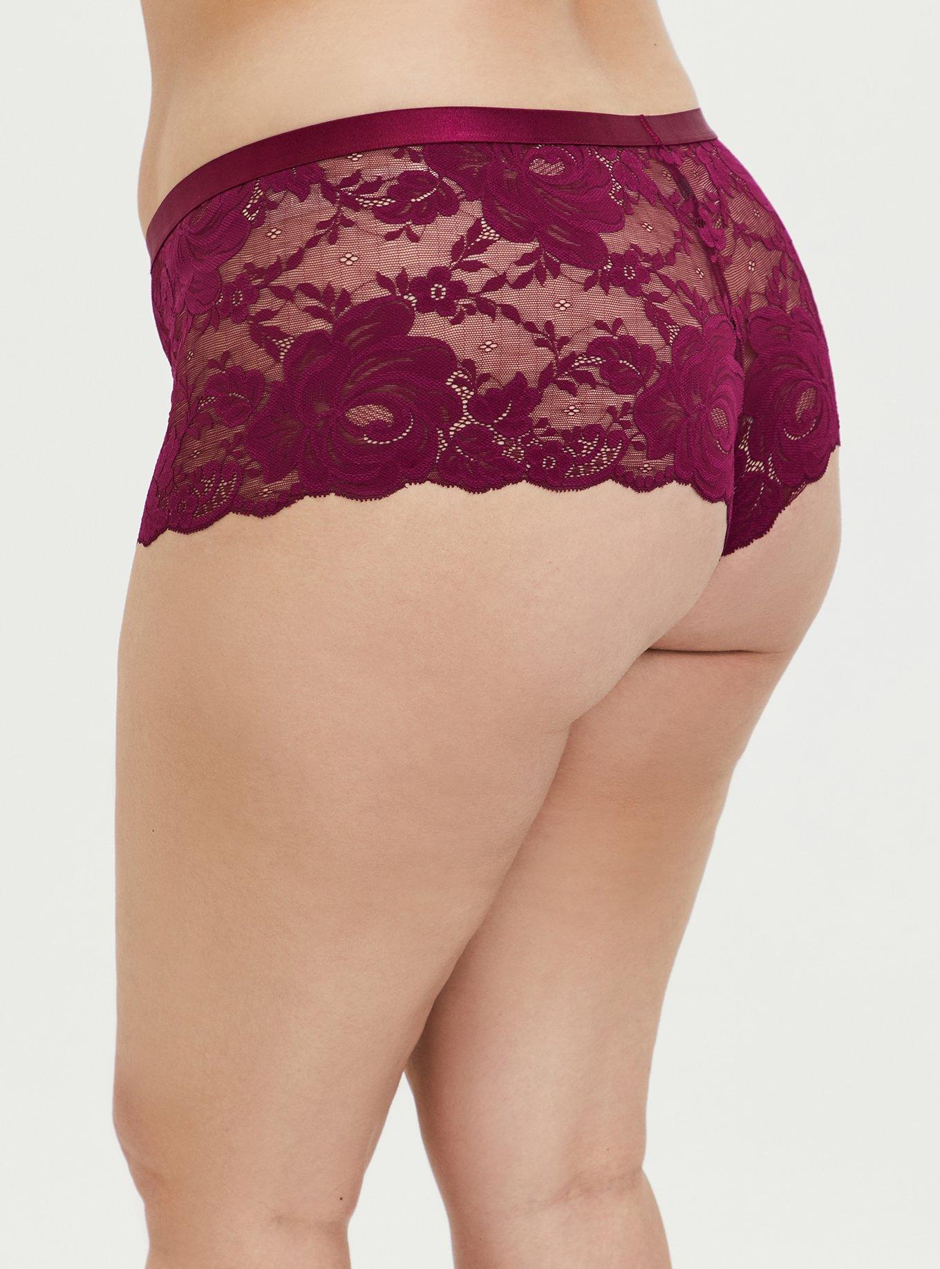 Plus Size - Exploded Floral Lace Mid-Rise Cheeky Panty - Torrid