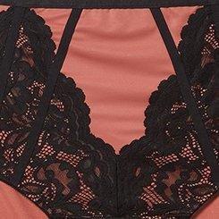 360° Smoothing™ Mid-Rise Brief Lace Pieced Panty, WITHERED ROSE, swatch