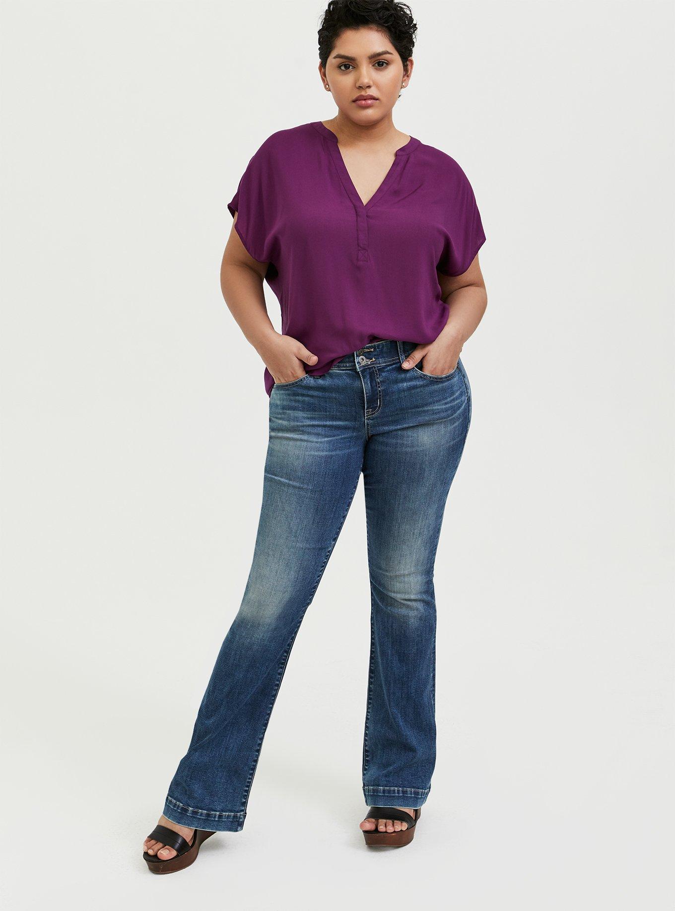 売れ筋商品|||エロクイ カットソー トップス レディース Plus Size Short Sleeve Collared Top With Waist Tie Plum purple 71pBwL1azxL._AC_SL1500_.jpg