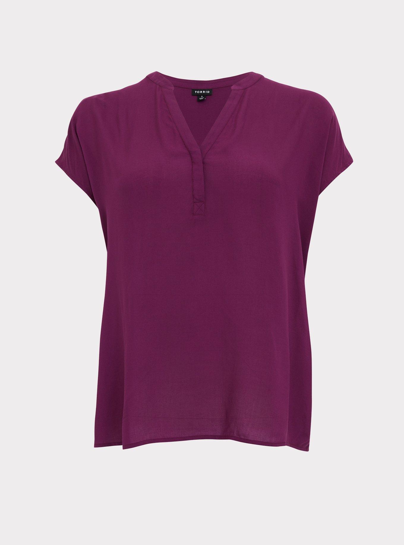 売れ筋商品|||エロクイ カットソー トップス レディース Plus Size Short Sleeve Collared Top With Waist Tie Plum purple 71pBwL1azxL._AC_SL1500_.jpg