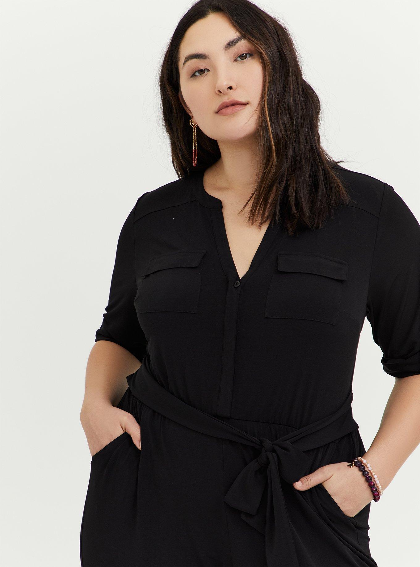 Plus Size - Studio Knit Zip-Front Jumpsuit - Torrid