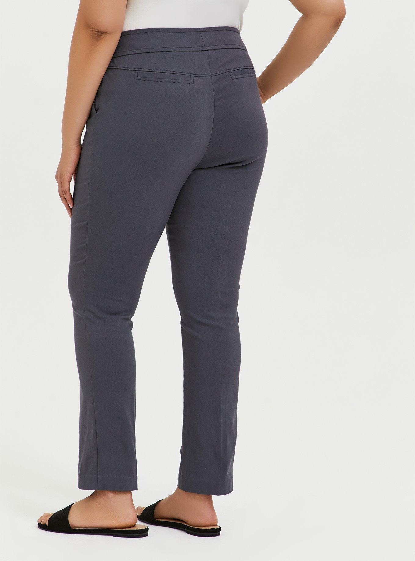 Crop Millennium Stretch Straight Leg Trouser - Dark Slate Grey , NINE IRON, alternate