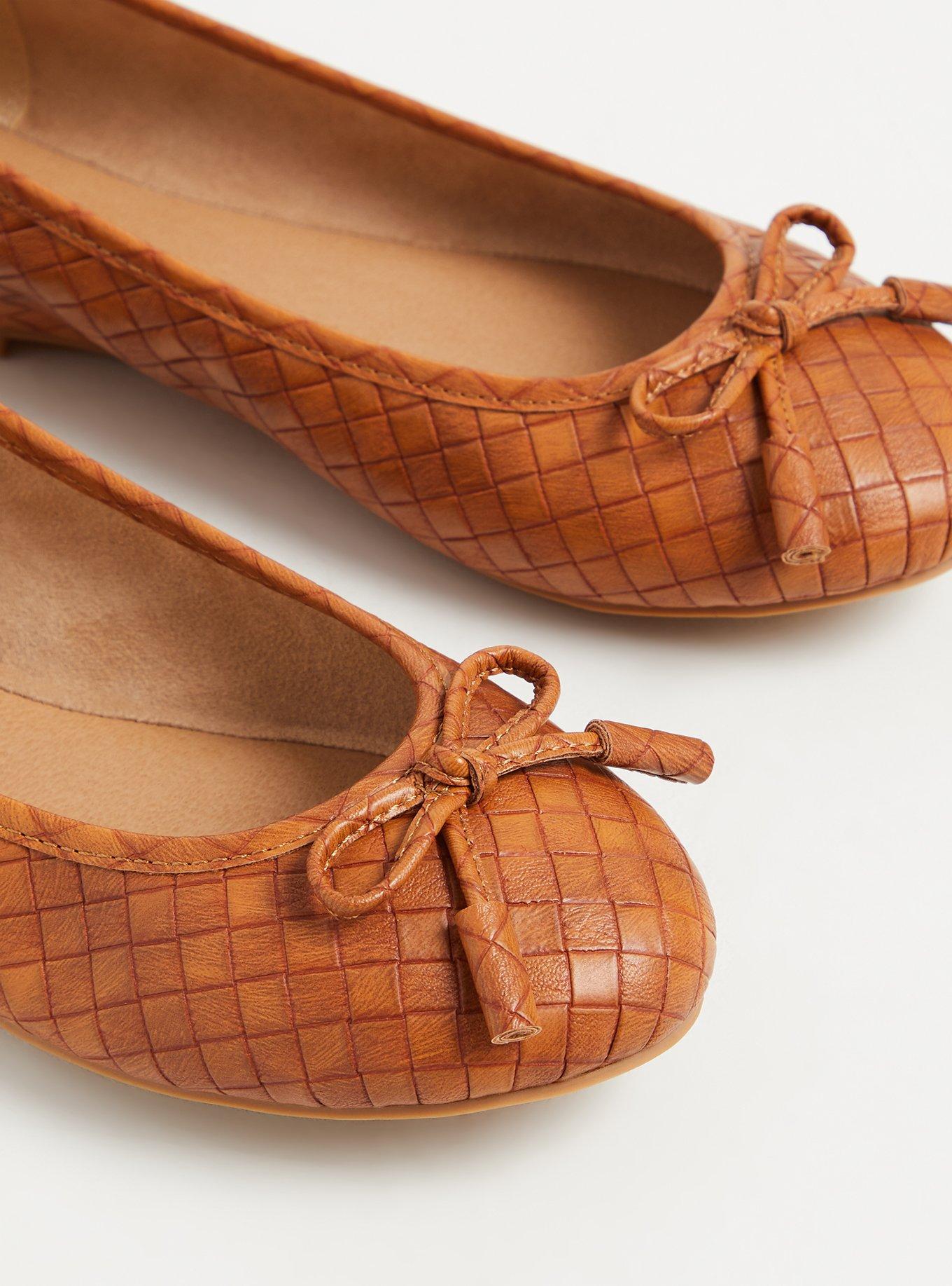 Plus Size Bow Ballet Flat (WW), COGNAC, alternate