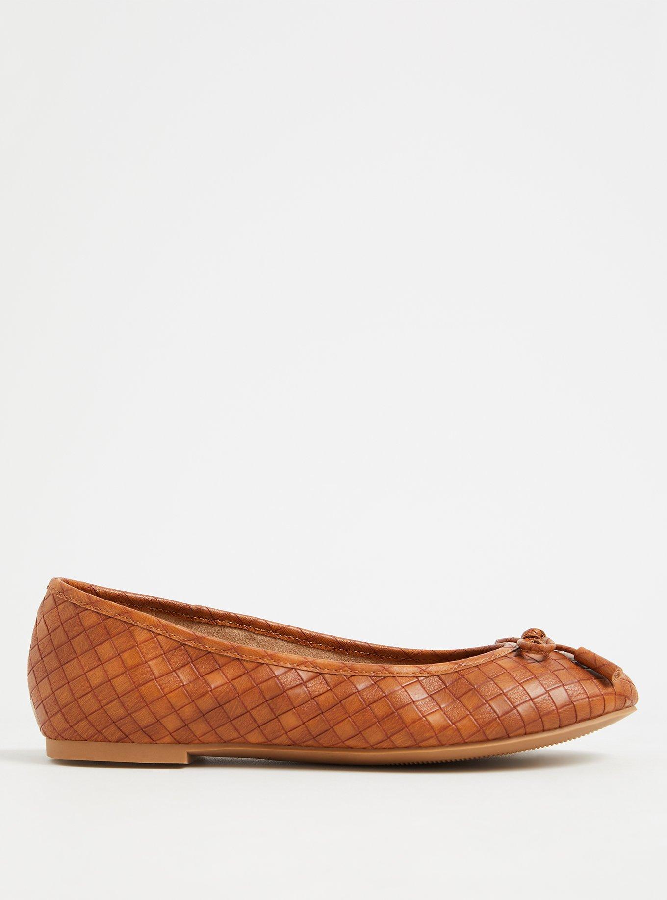 Plus Size Bow Ballet Flat (WW), COGNAC, alternate