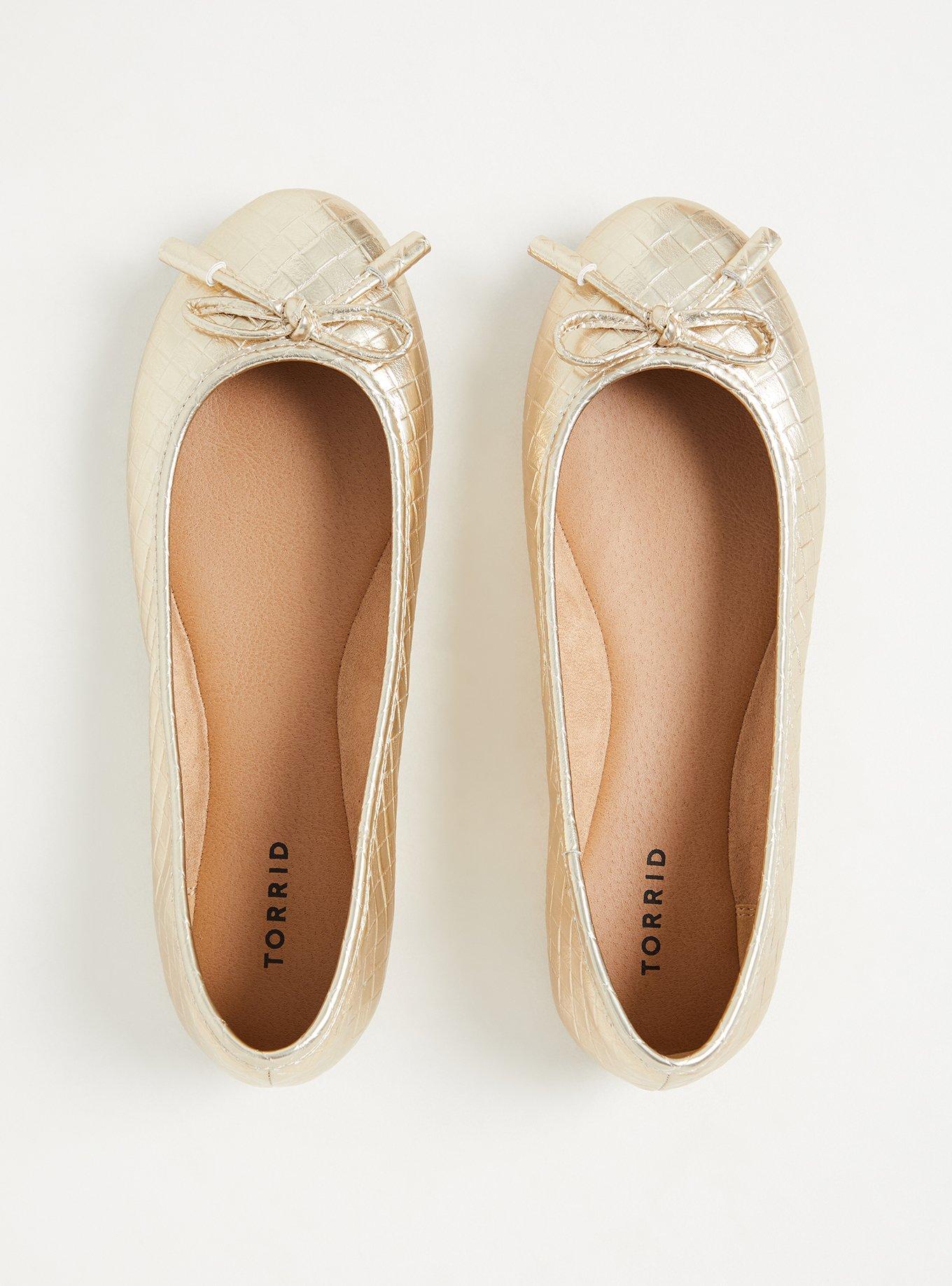 Bow Ballet Flat (WW), GOLD, alternate
