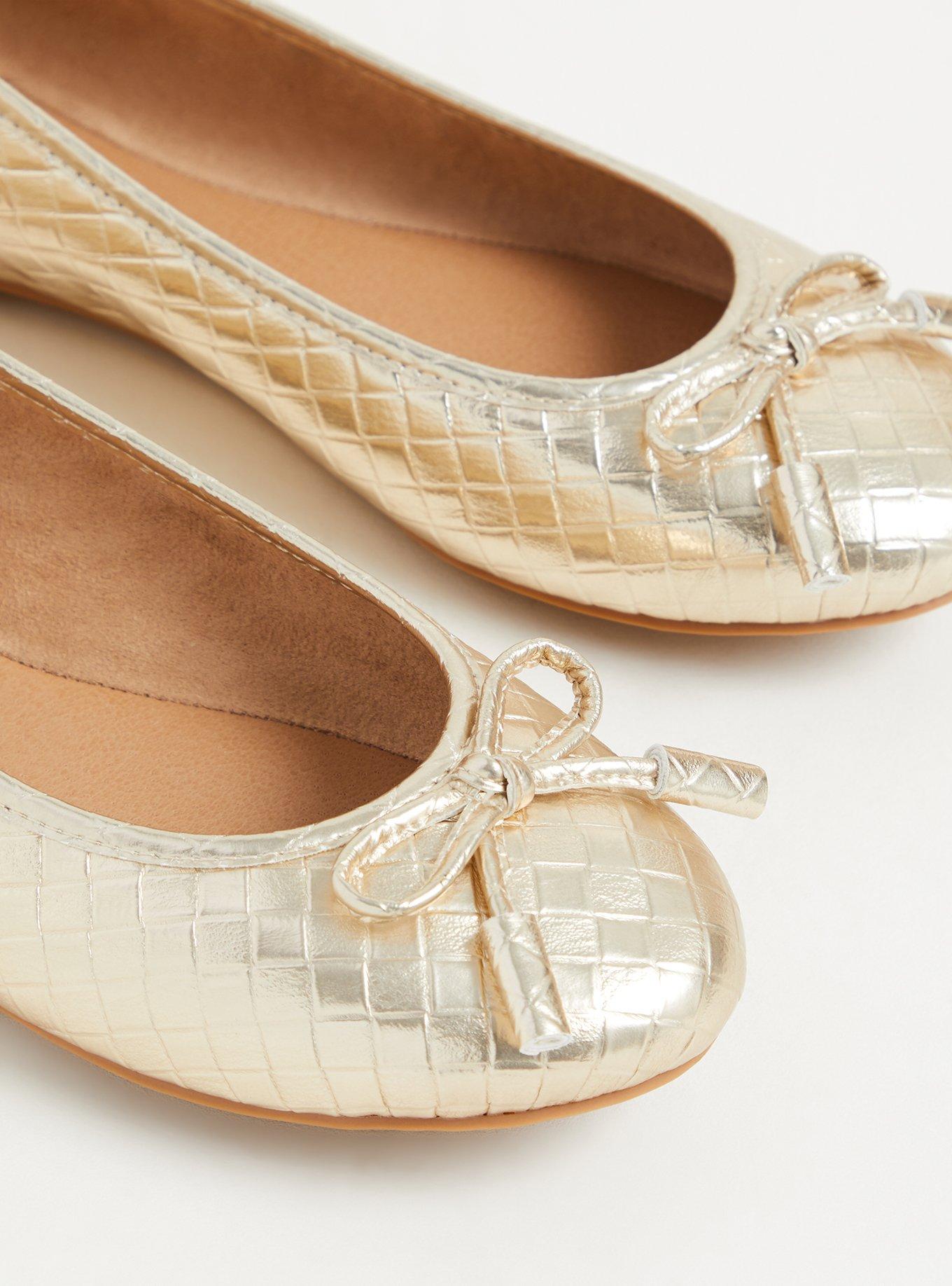 Bow Ballet Flat (WW), GOLD, alternate