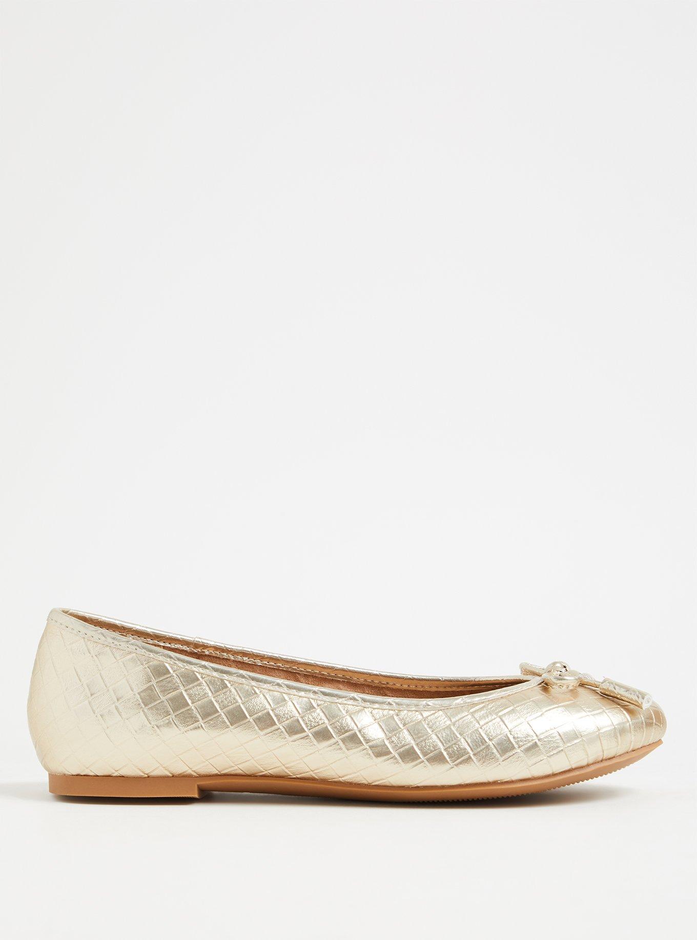 Bow Ballet Flat (WW), GOLD, alternate