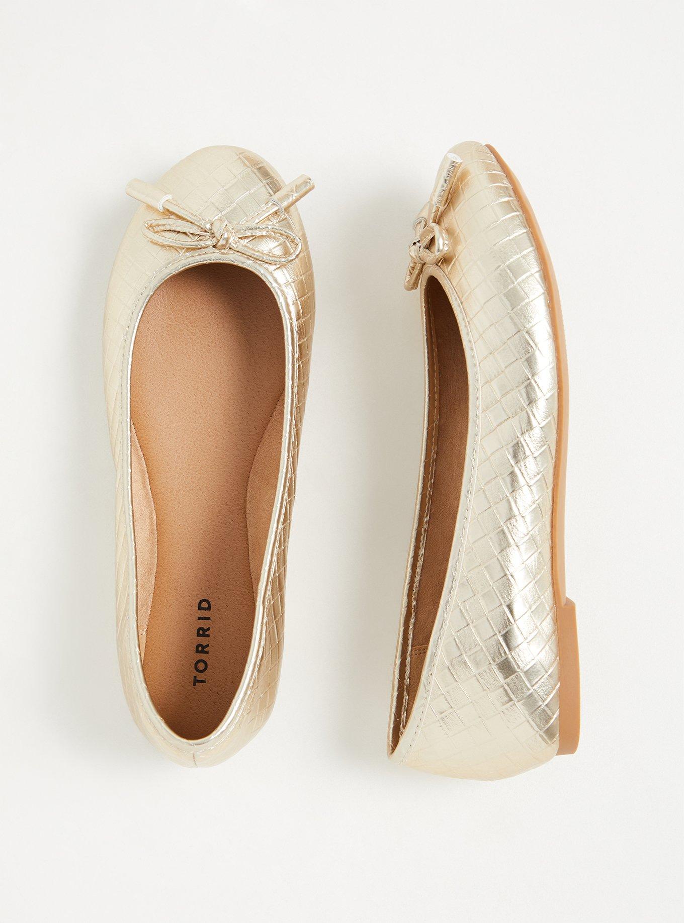 Bow Ballet Flat (WW), GOLD, hi-res