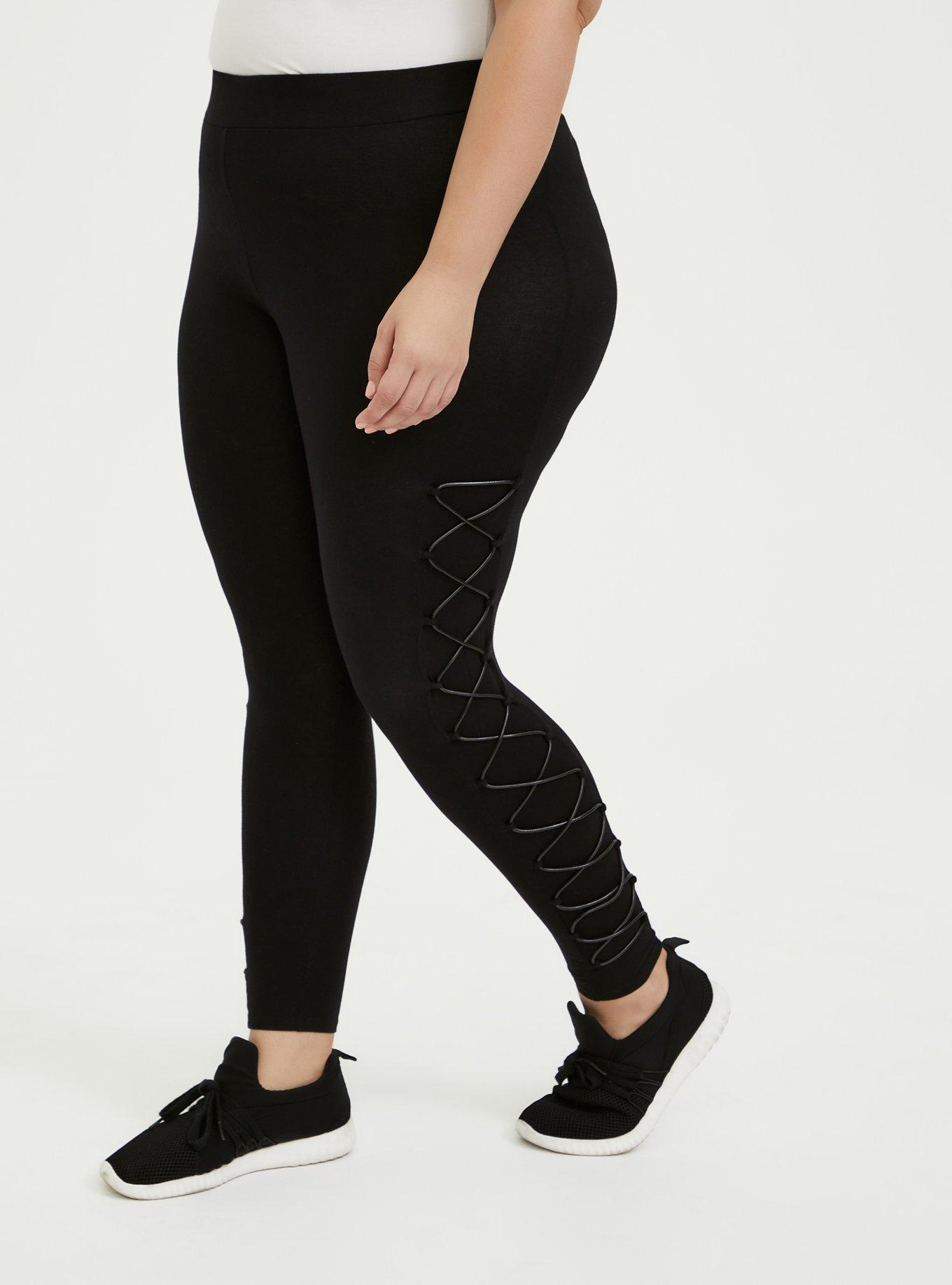 Side Lattice Leggings  Lattice leggings, Plus size leggings, Leggings