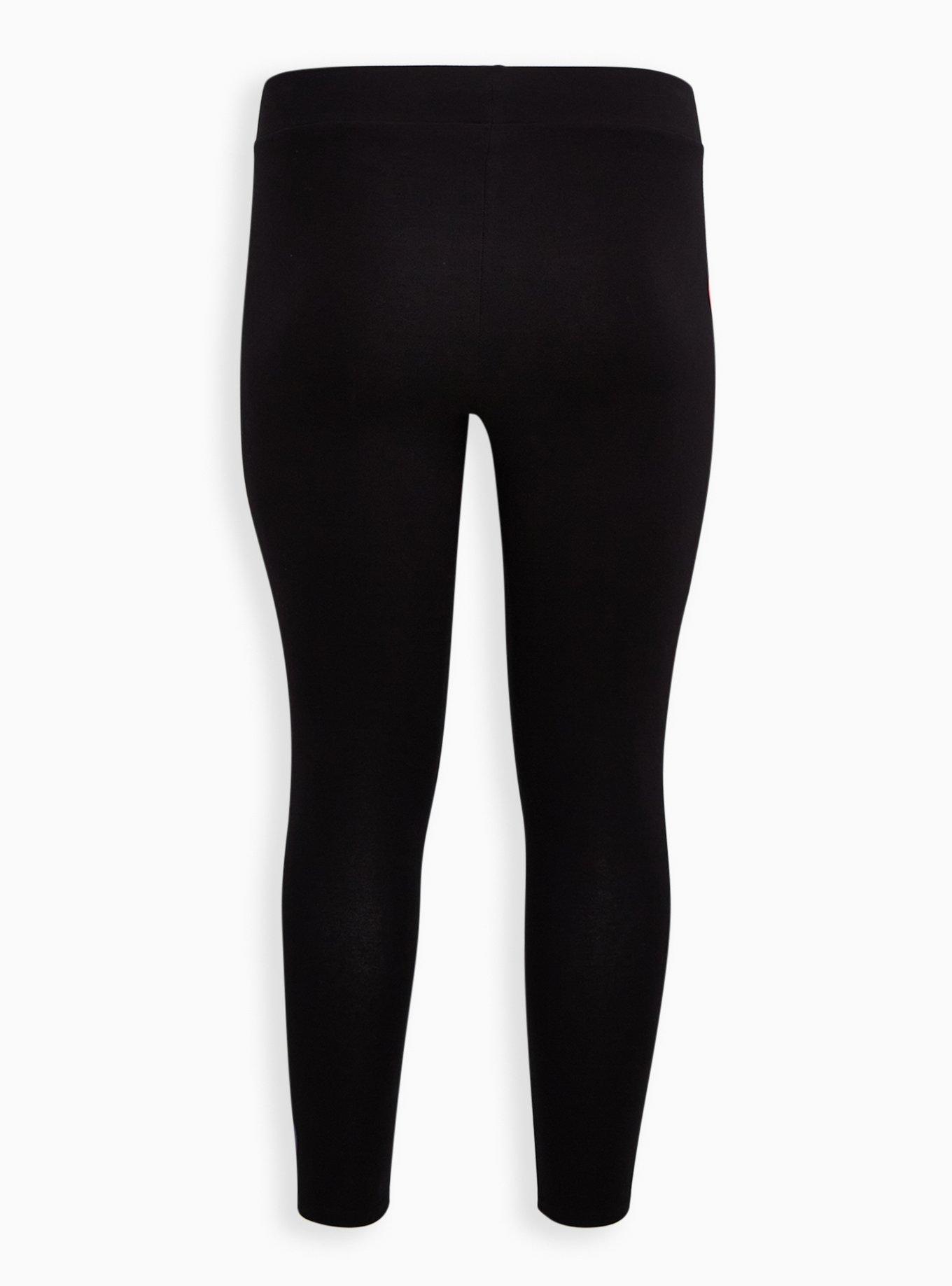 Plus Size Always Proud Celebrate Love Premium Legging - Rainbow Hearts Black, RAINBOW, alternate