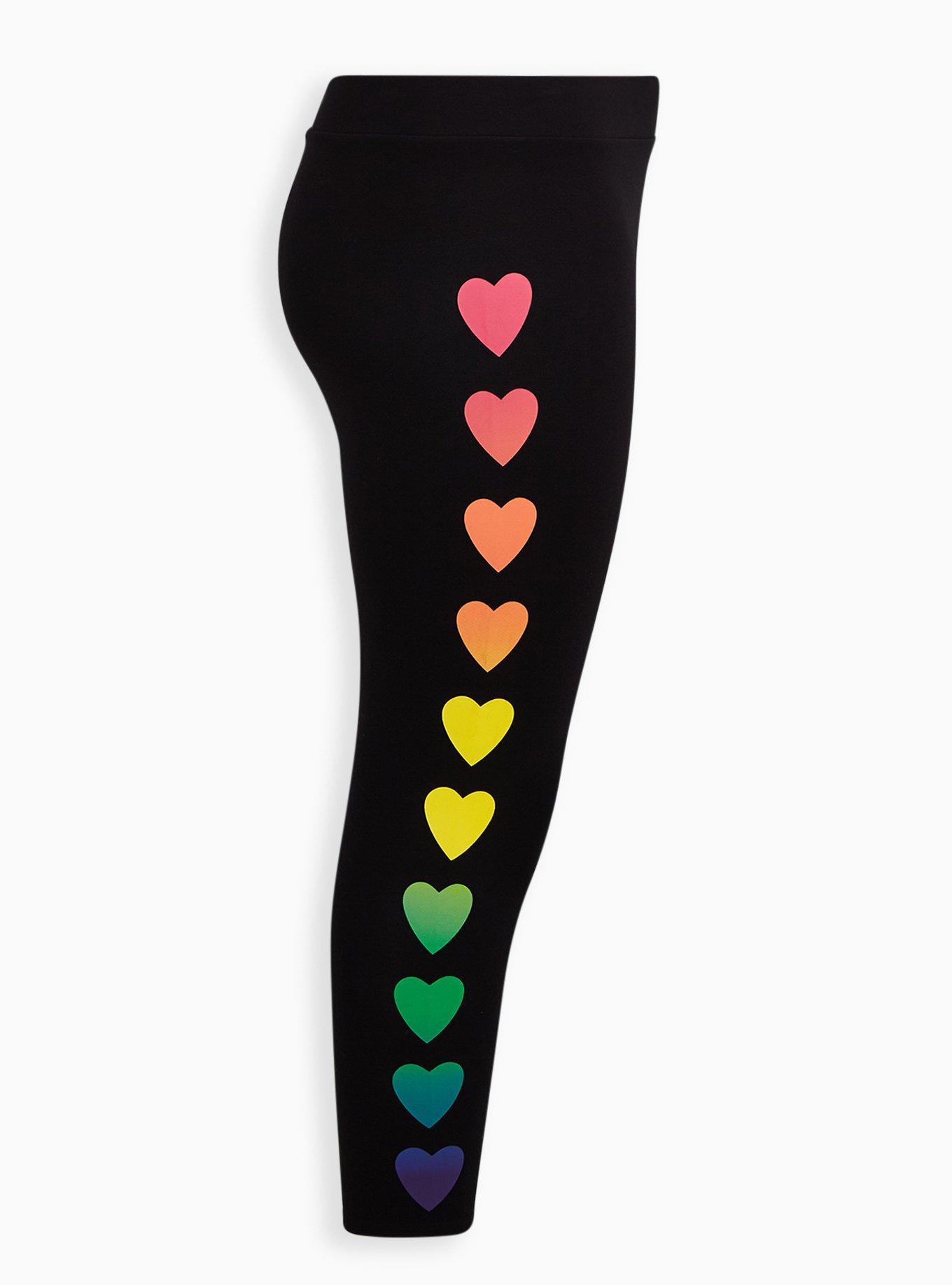 Rainbow heart leggings hotsell