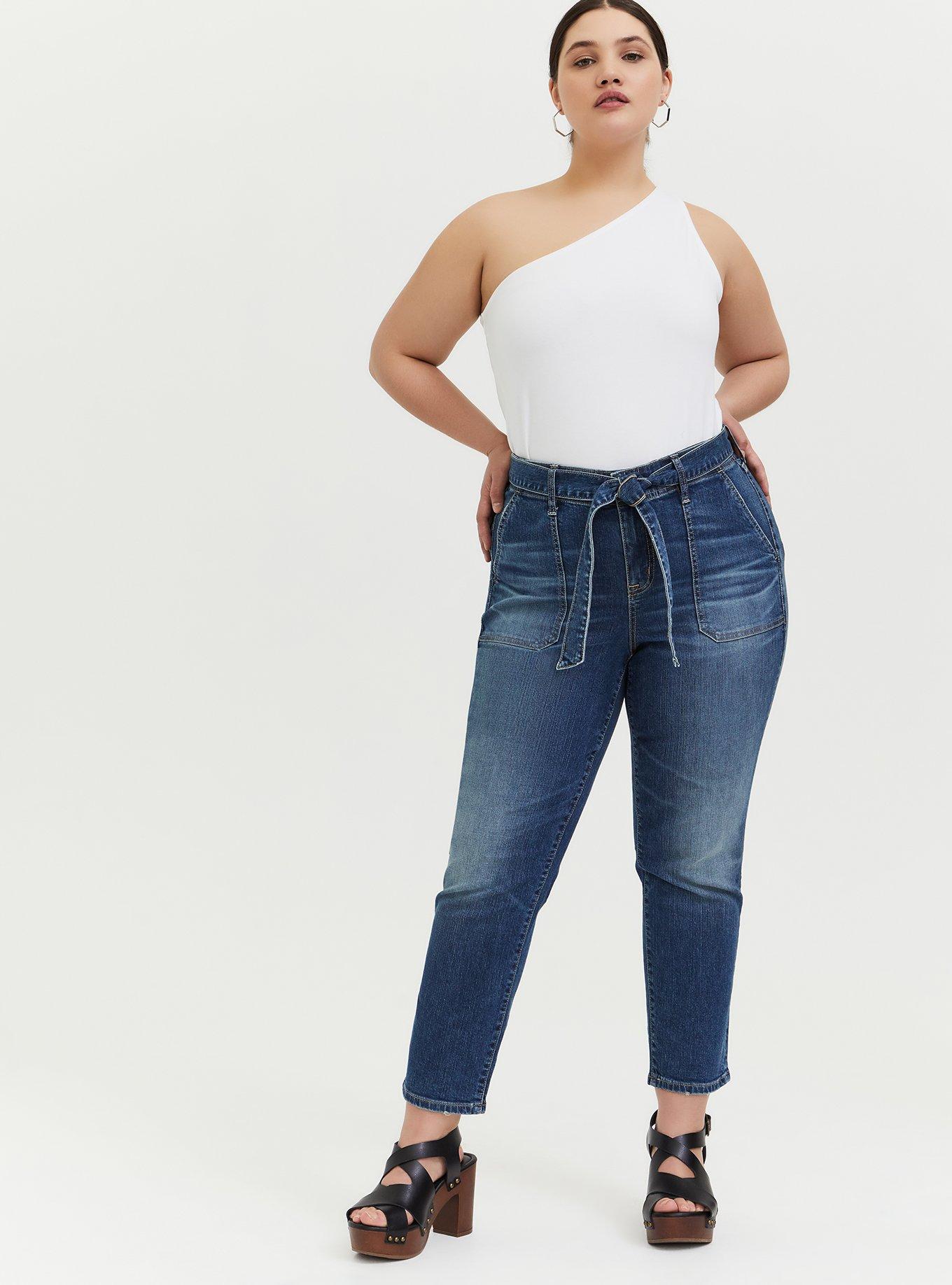 Plus Size Straight Vintage Stretch Mid-Rise Utility Pocket Jean, SHELBY 68, alternate