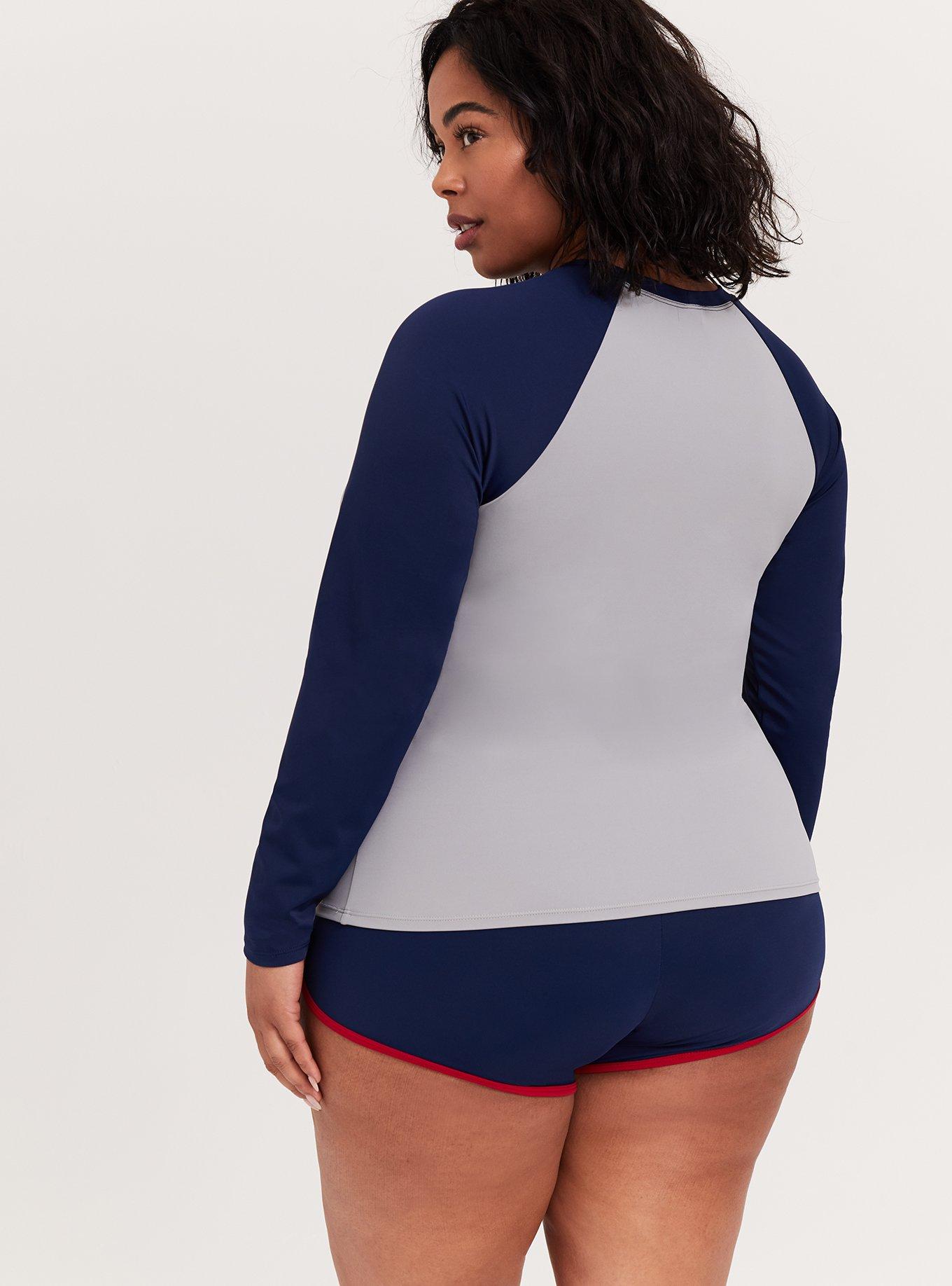 TORRID Wireless Unlined Partial Zip Rashguard