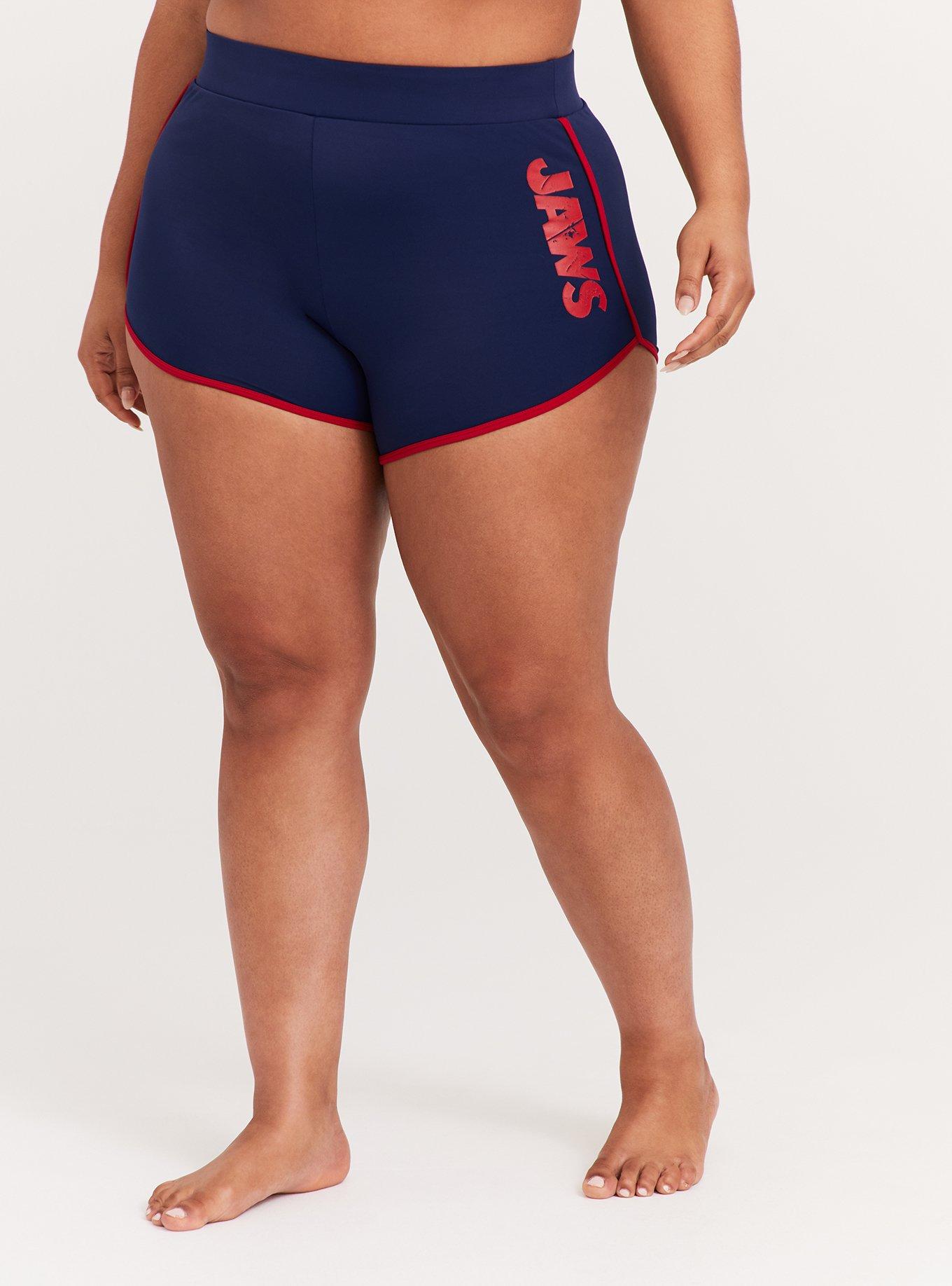 Jaws Navy & Red Dolphin Hem Swim Short, MULTI, hi-res