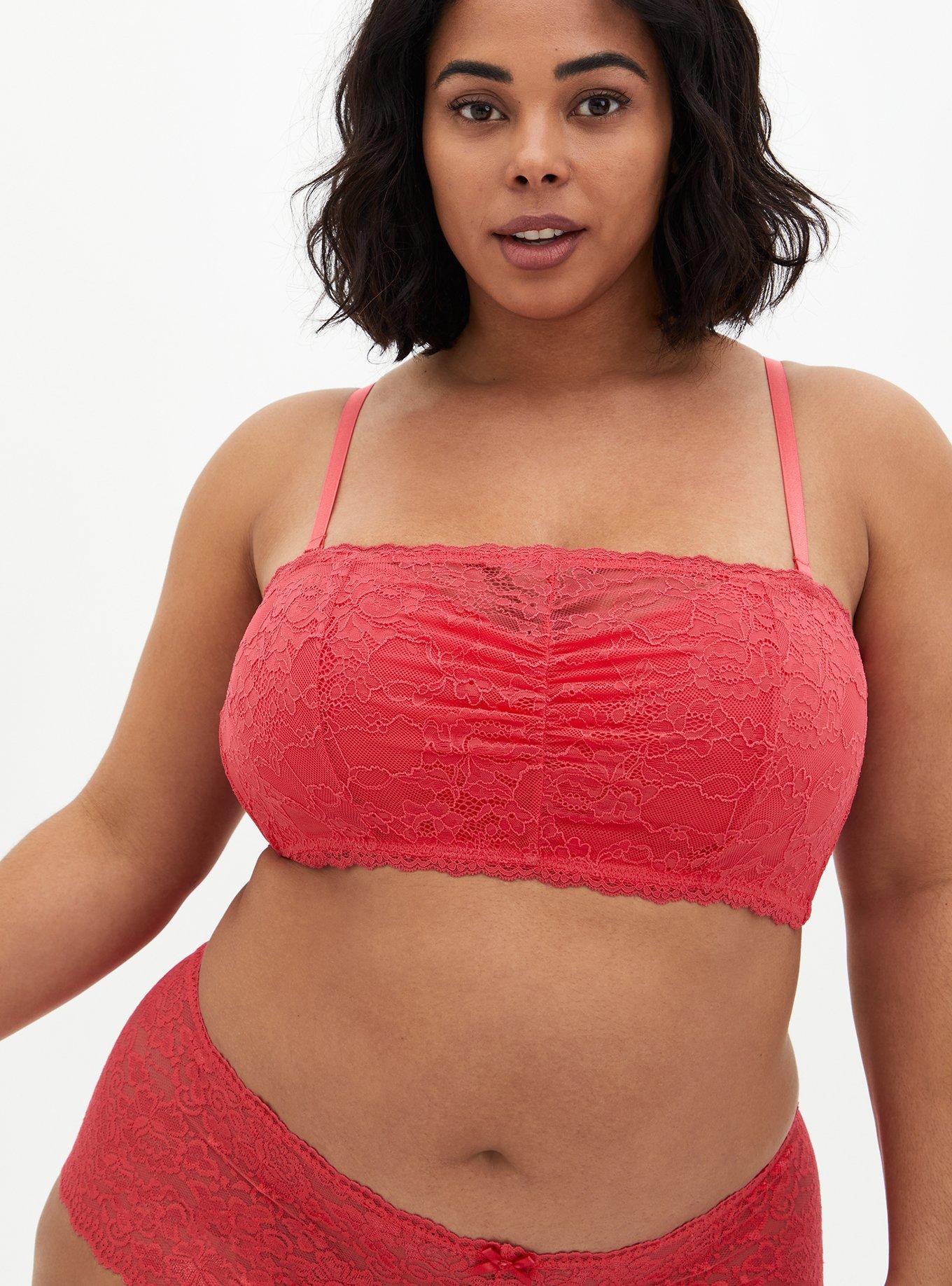 Strapless Lace Seamless Push Up Drawstring Bandeau– Curvypower