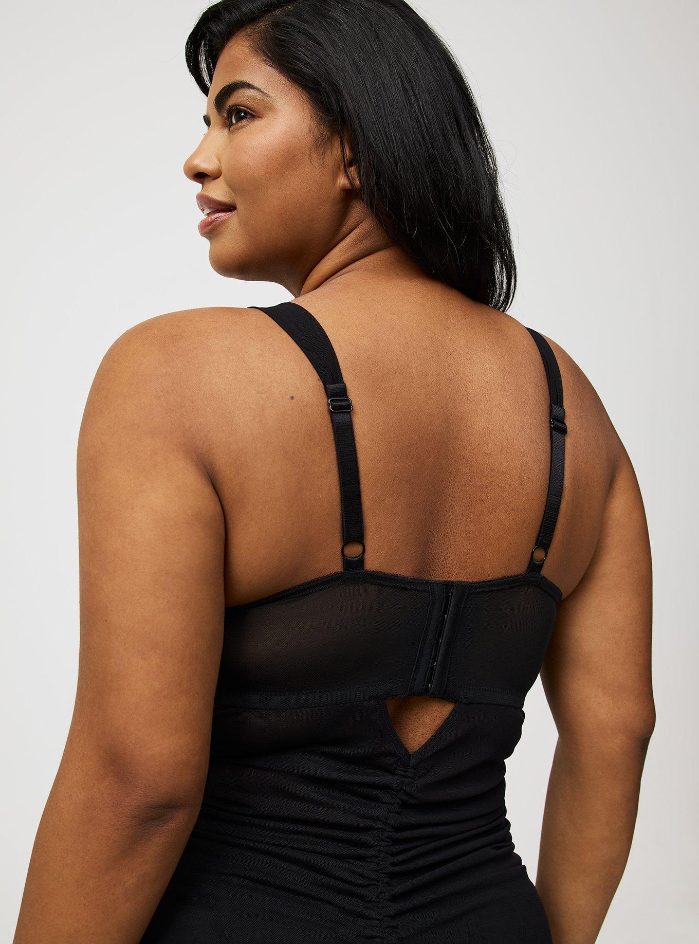 Ruched Mesh Chemise