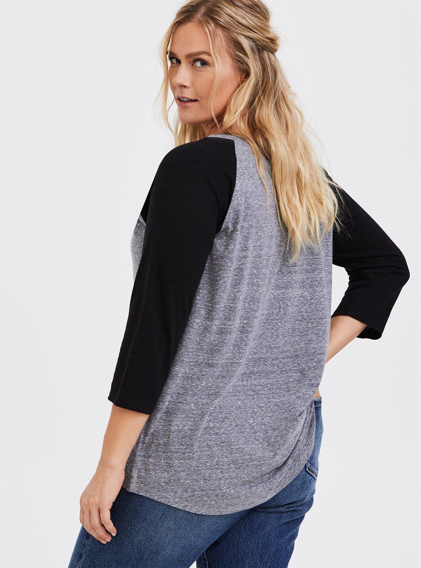 Weekends Coffee & Dogs Grey Triblend Raglan Tee, MEDIUM HEATHER GREY, alternate