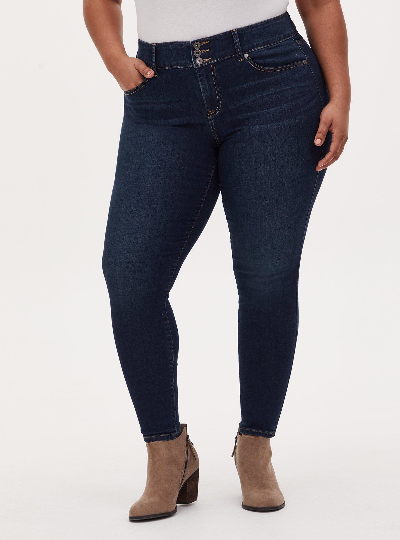 Wholesale Plus Size Mid-Rise Denim Jeggings Pants for Sale