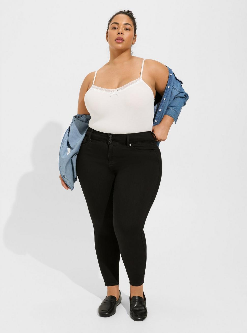 Plus Size Jegging Skinny Super Soft High-Rise Jean, BLACK, hi-res