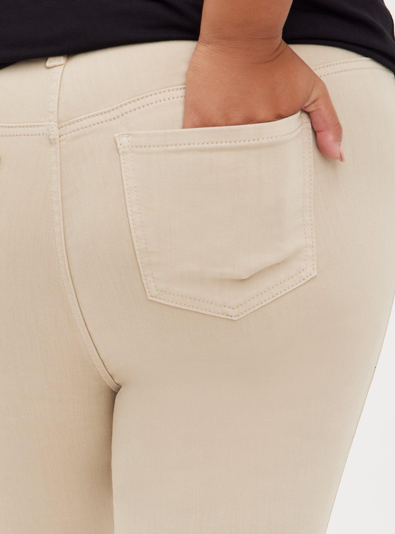 Denver Jeggings - White | Cafe Latte Ankle Length Pull On Jeggings