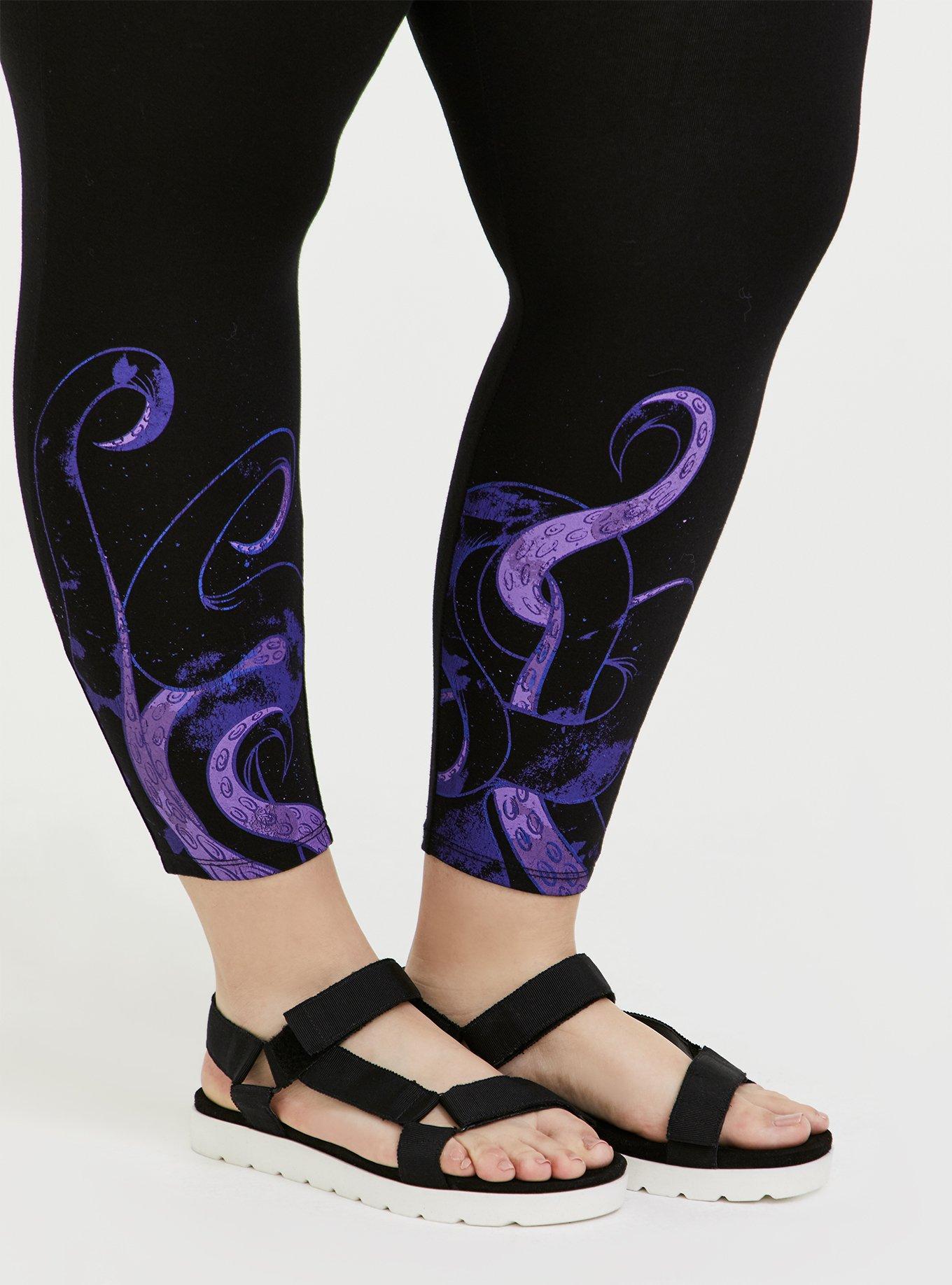 Her Universe Disney The Little Mermaid Ursula Tentacles Black Crop Legging , DEEP BLACK, alternate