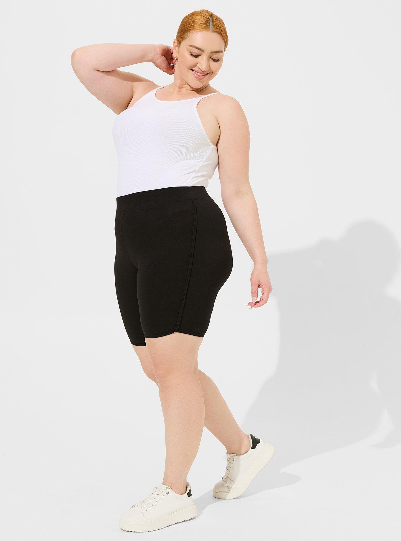 Plus Size - Black Dolphin Hem Bike Short - Torrid