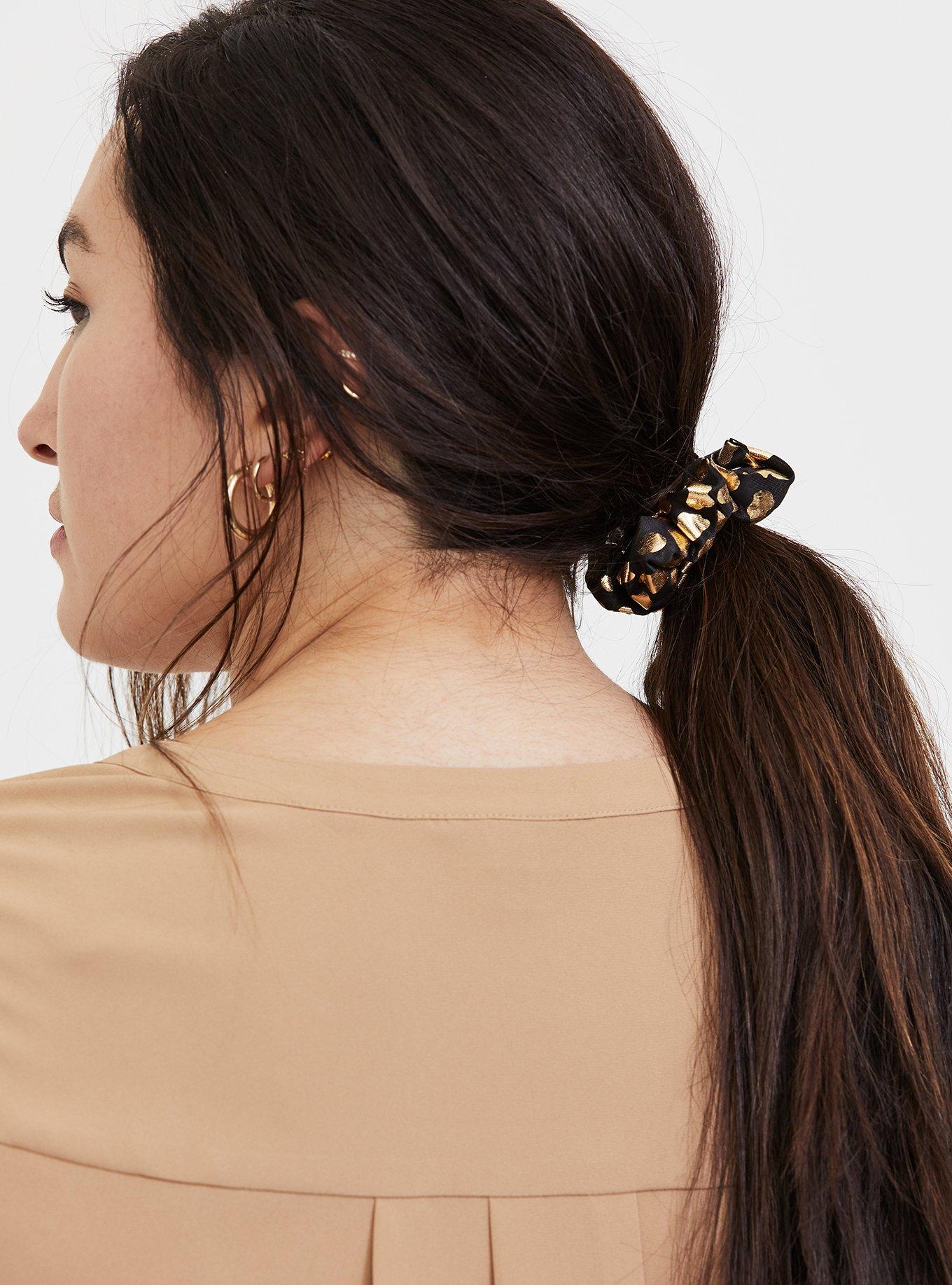 Plus Size - Black & Gold Hair Tie Pack - Pack of 5 - Torrid