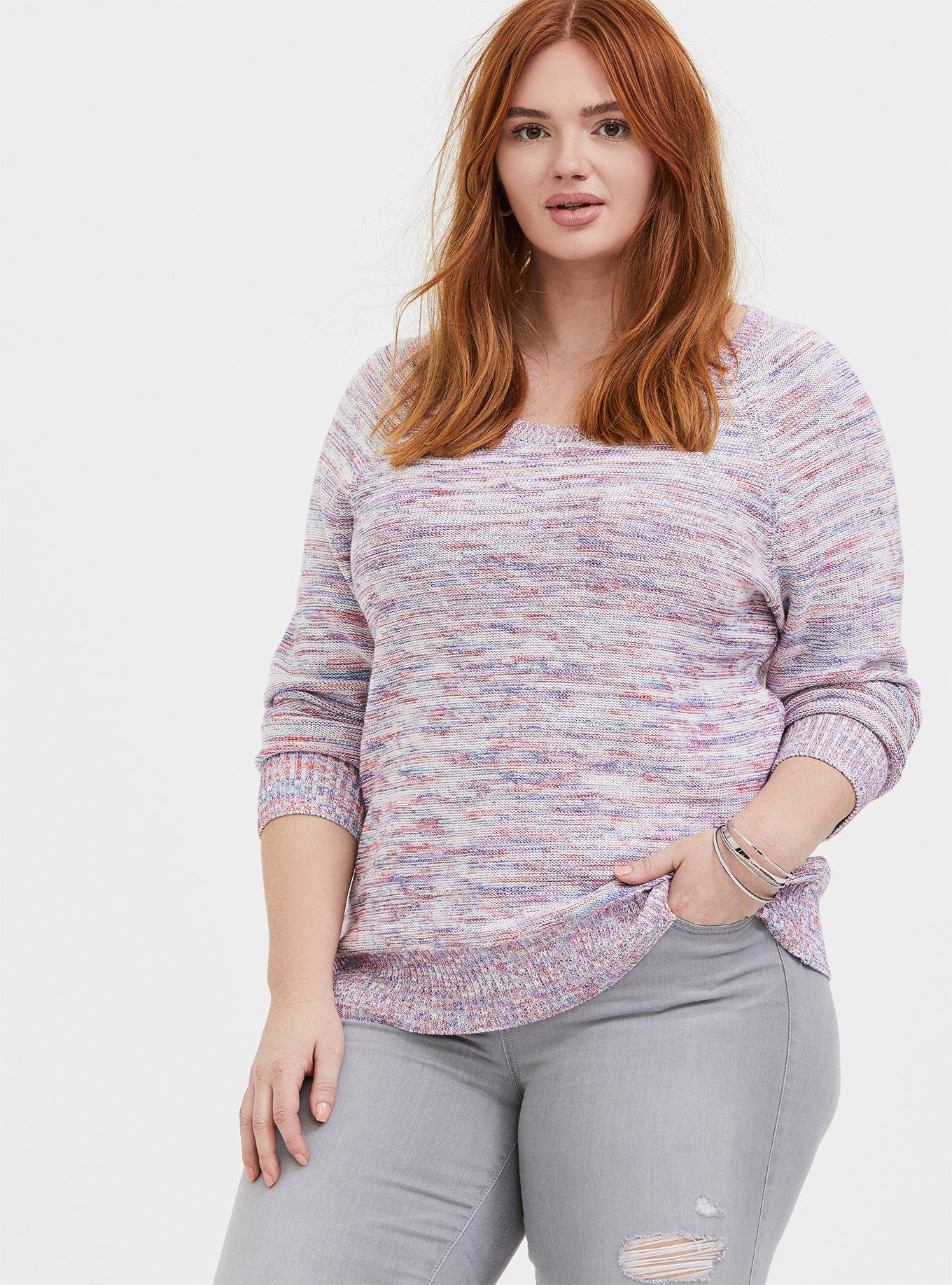 Plus Size Multicolor Confetti Yarn Pullover Sweater Torrid