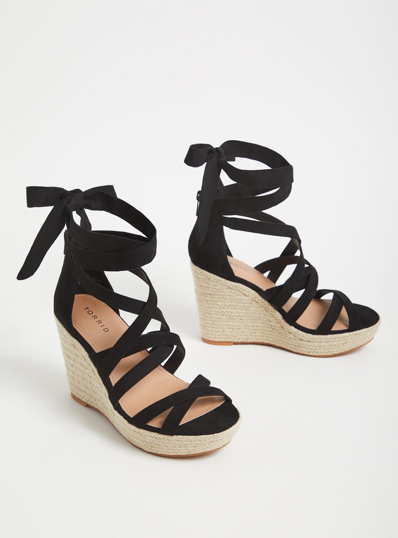 Plus Size Ankle Wrap Platform Wedge WW Torrid