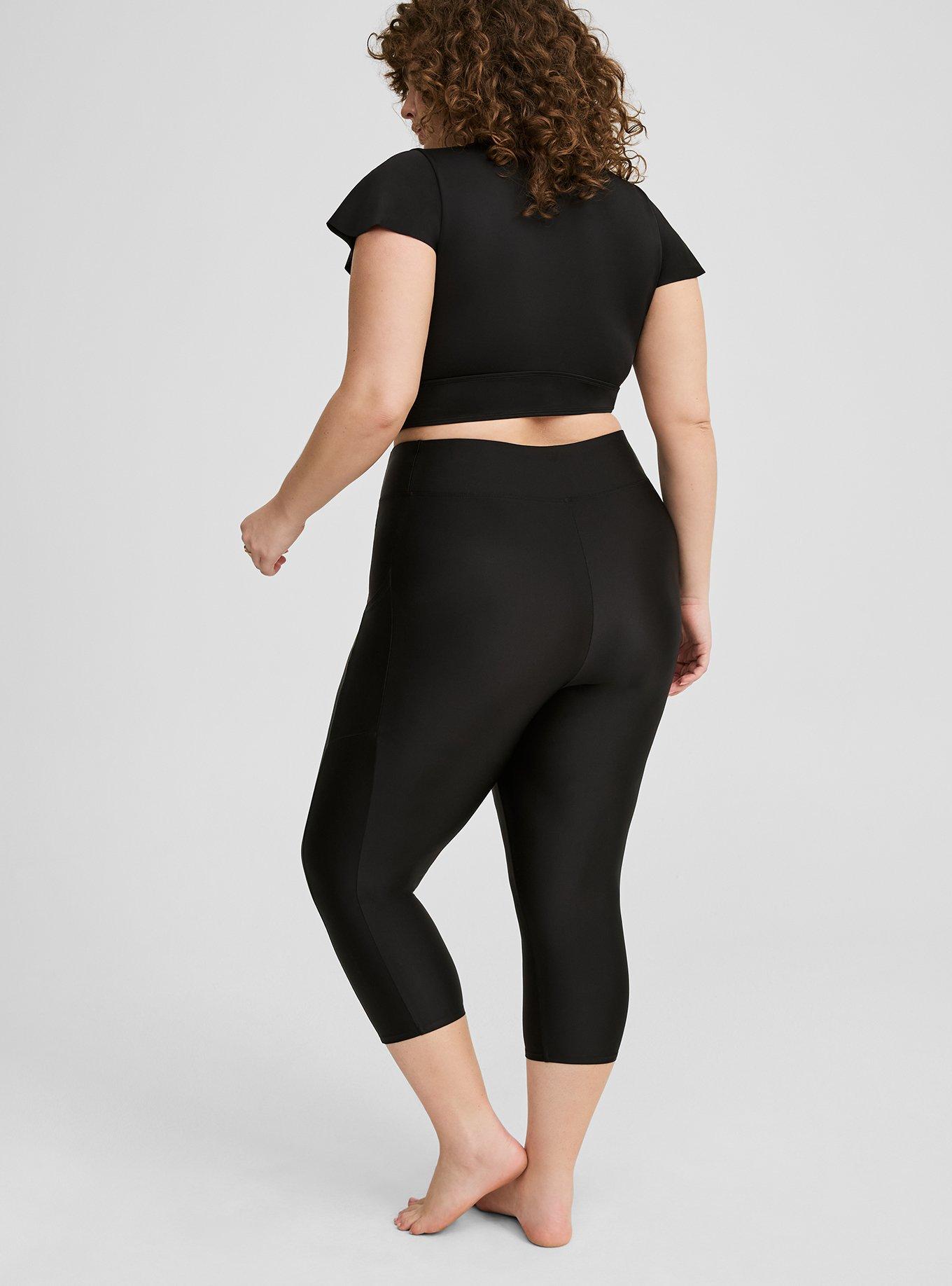 Black High Waist Swim Leggings 