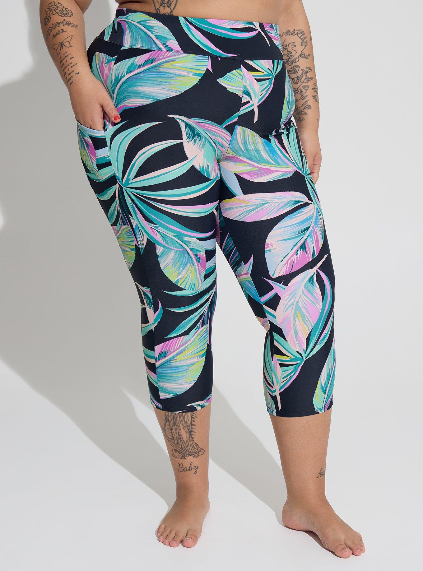 Plus Size - High-Rise Pocket Capri Swim Legging - Torrid