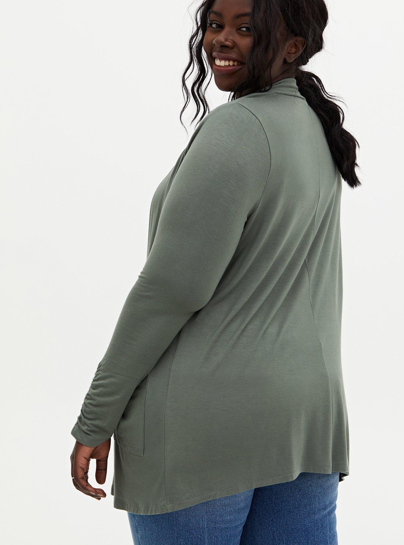 Super Soft Boyfriend Cardigan Open Front, SAGE, alternate