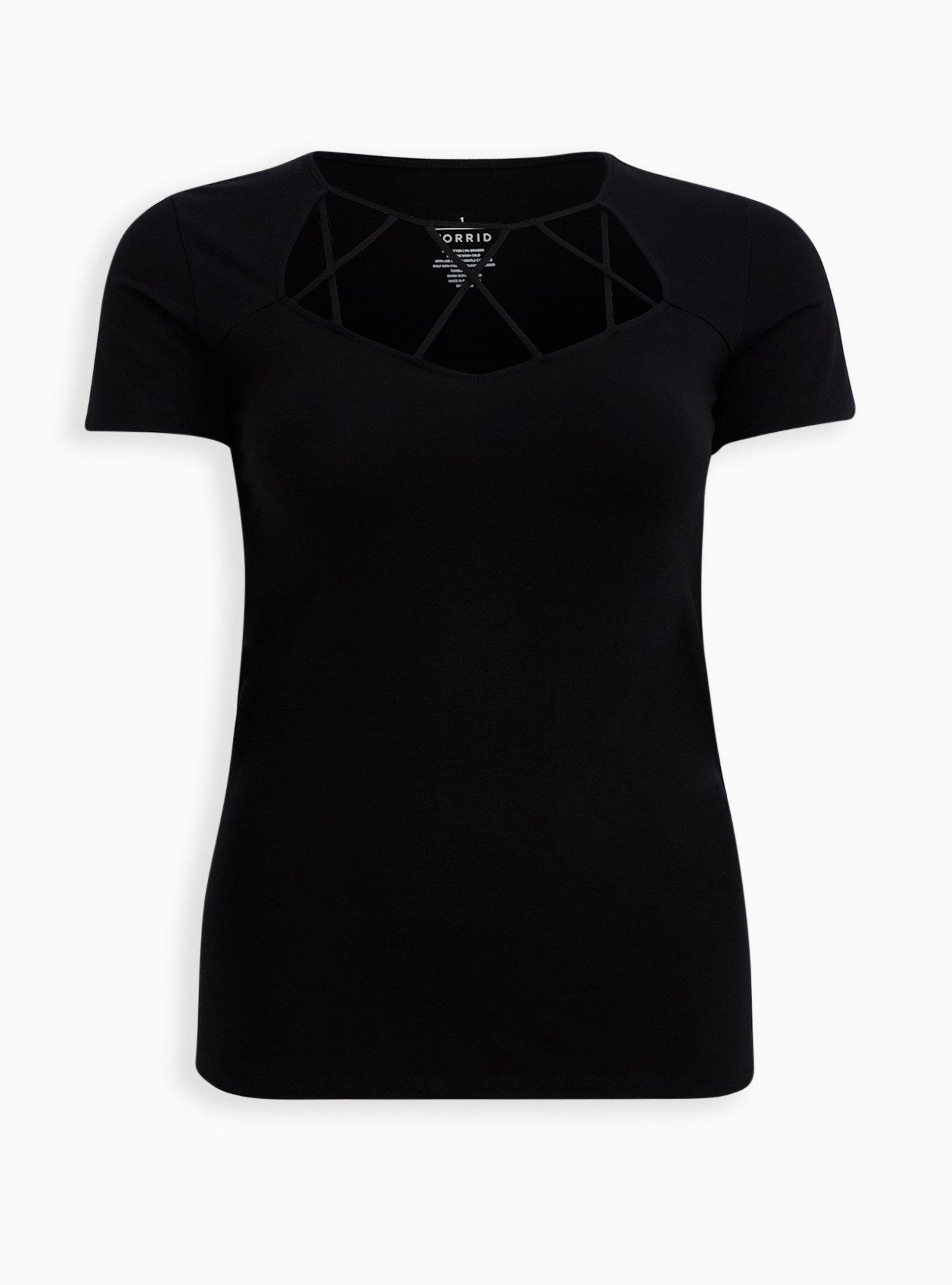 Plus Size - Foxy Strappy Short Sleeve Tee - Torrid