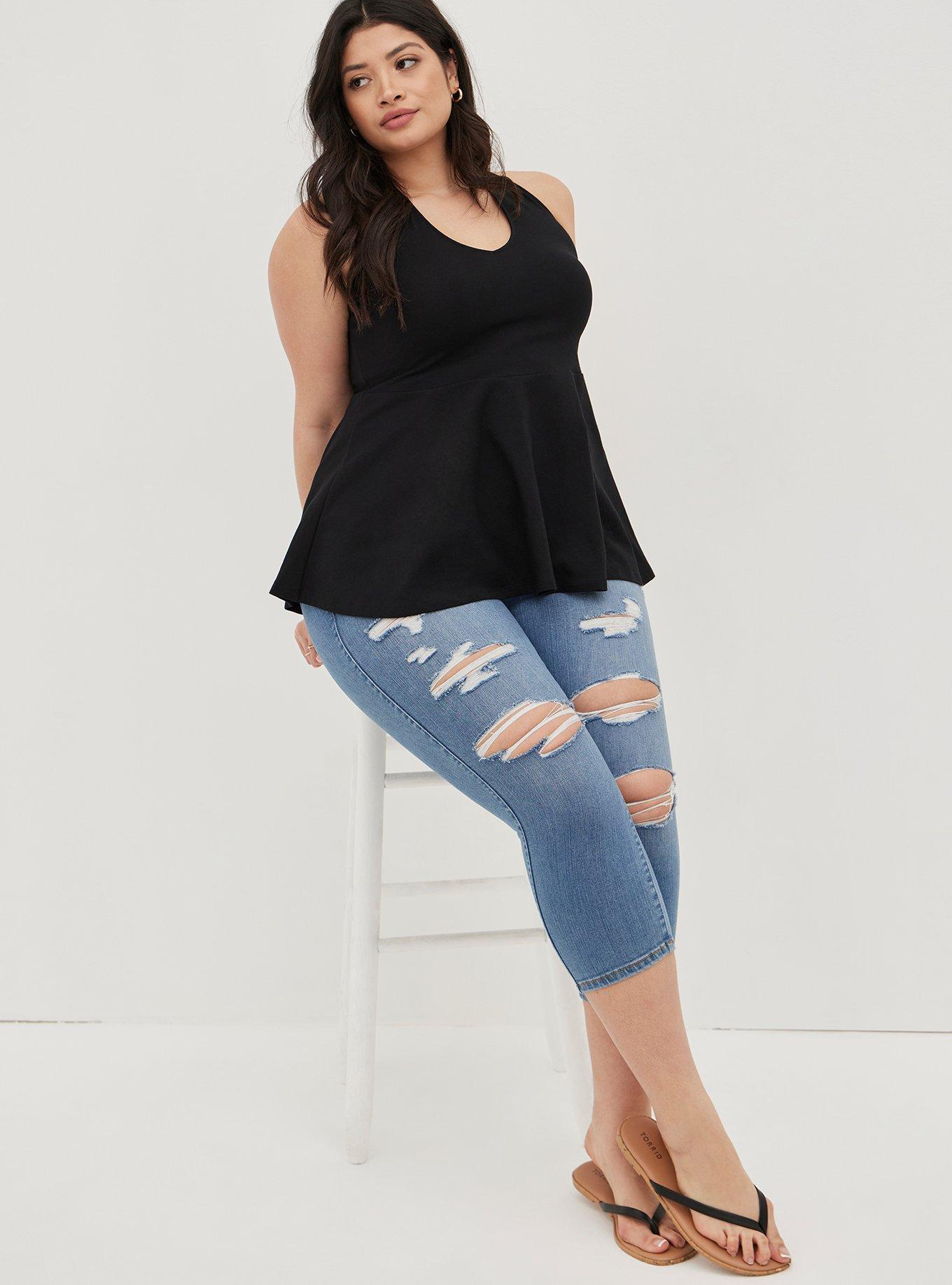 Plus Size - Foxy Halter Neck Peplum Top - Torrid