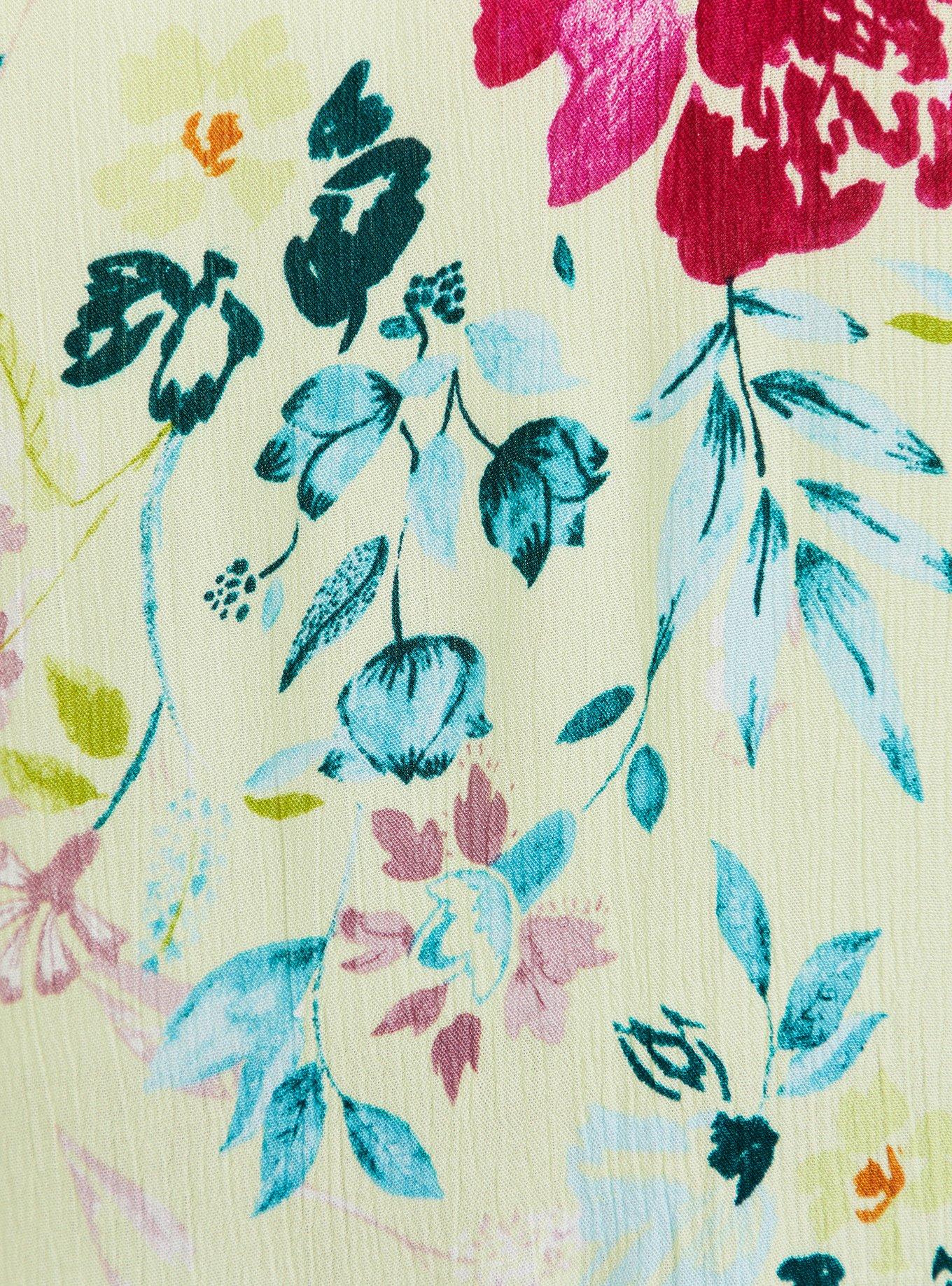 Crinkle Gauze Kimono, FLORAL, alternate