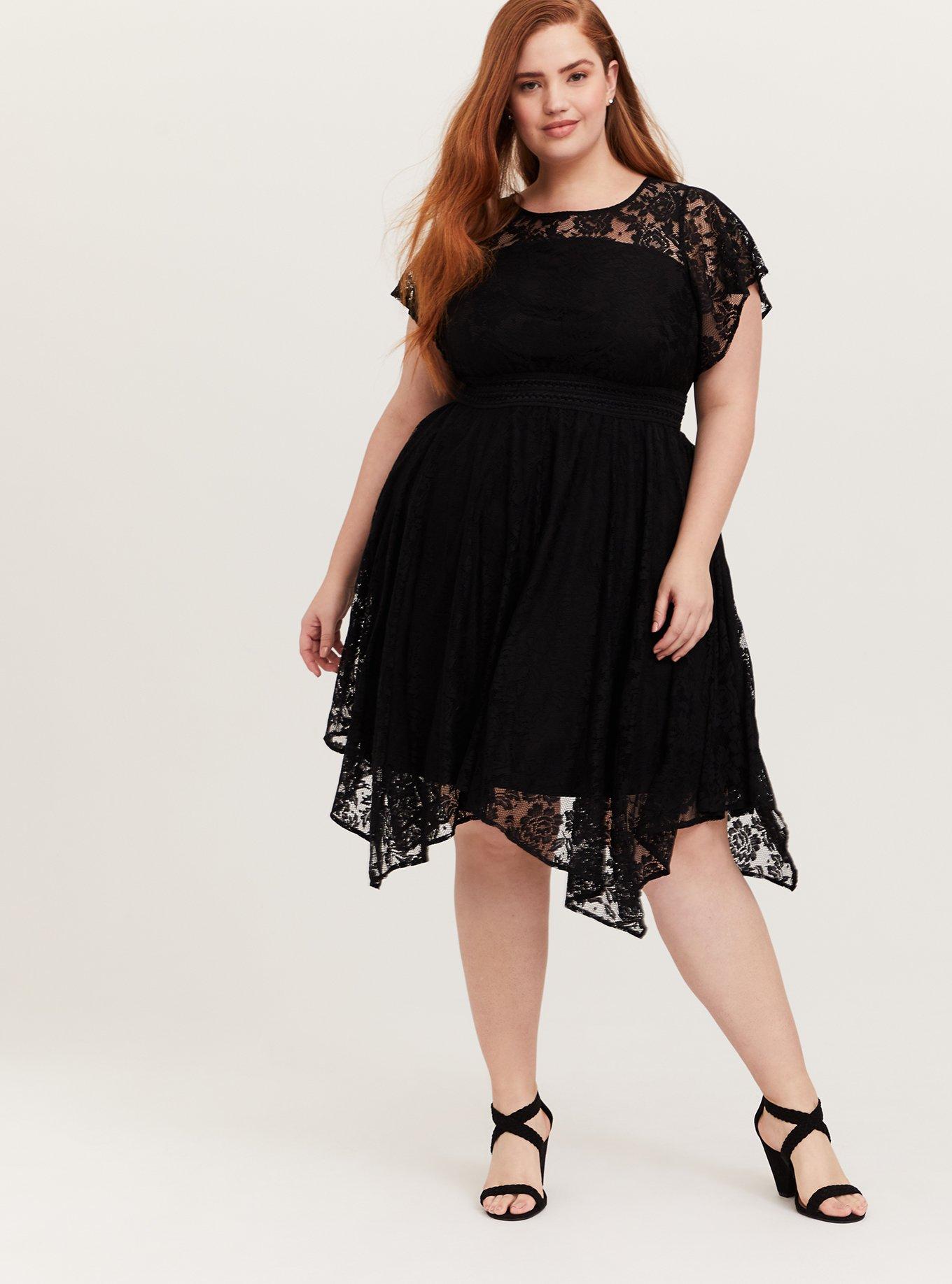 chinese dress ladies Buy Online Floral Appliqué Lace Handkerchief Dress for Women main image 1