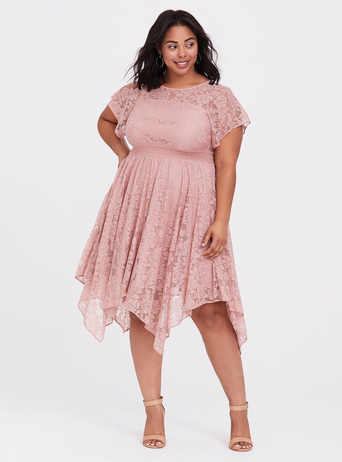 Torrid pink outlet lace dress