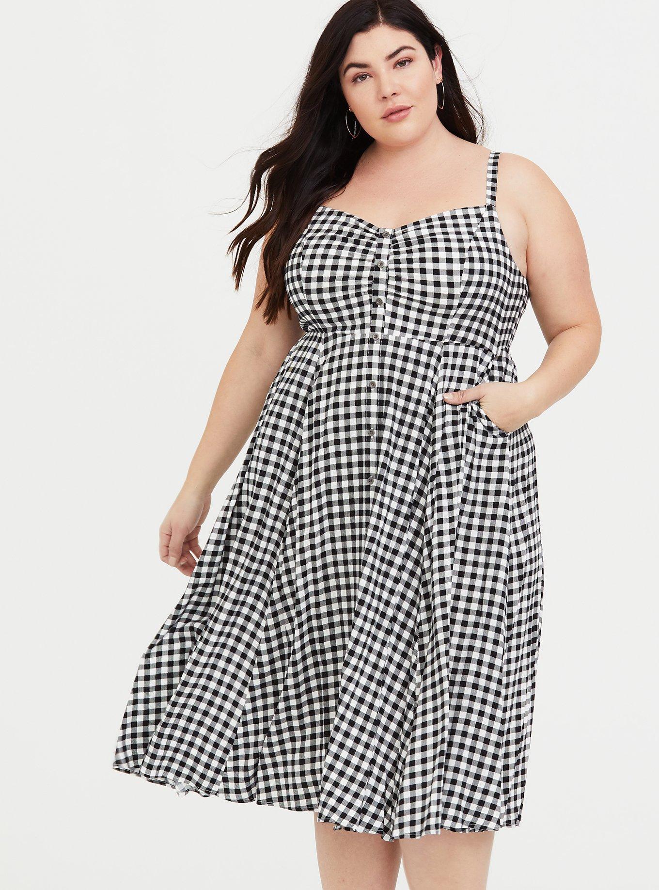 Plus Size Midi Challis Button Front Dress Torrid