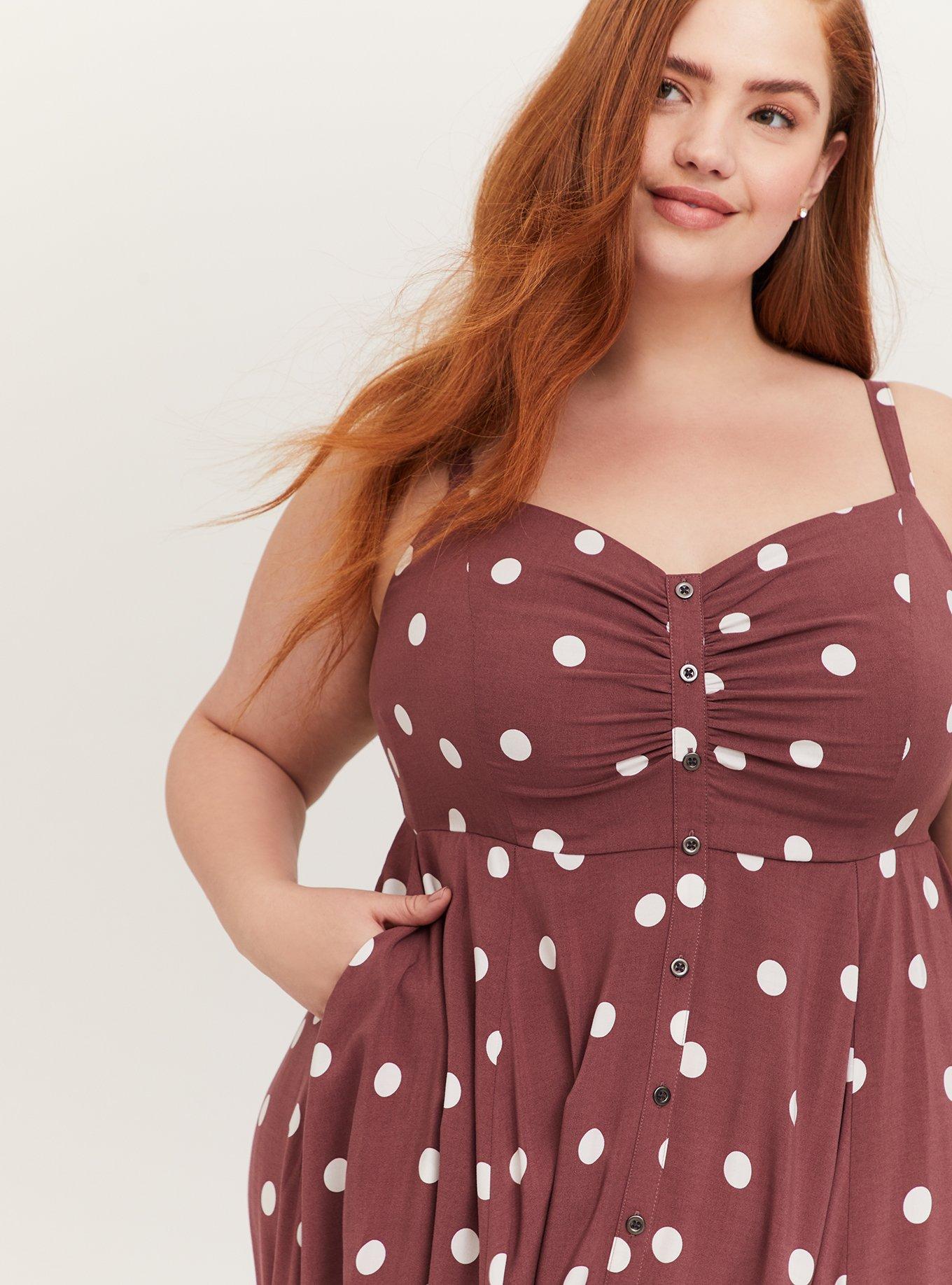 Plus Size Midi Challis ButtonFront Dress Torrid
