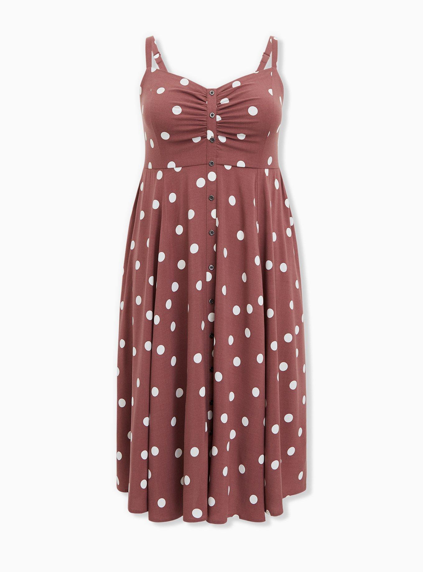 Plus Size Midi Challis ButtonFront Dress Torrid