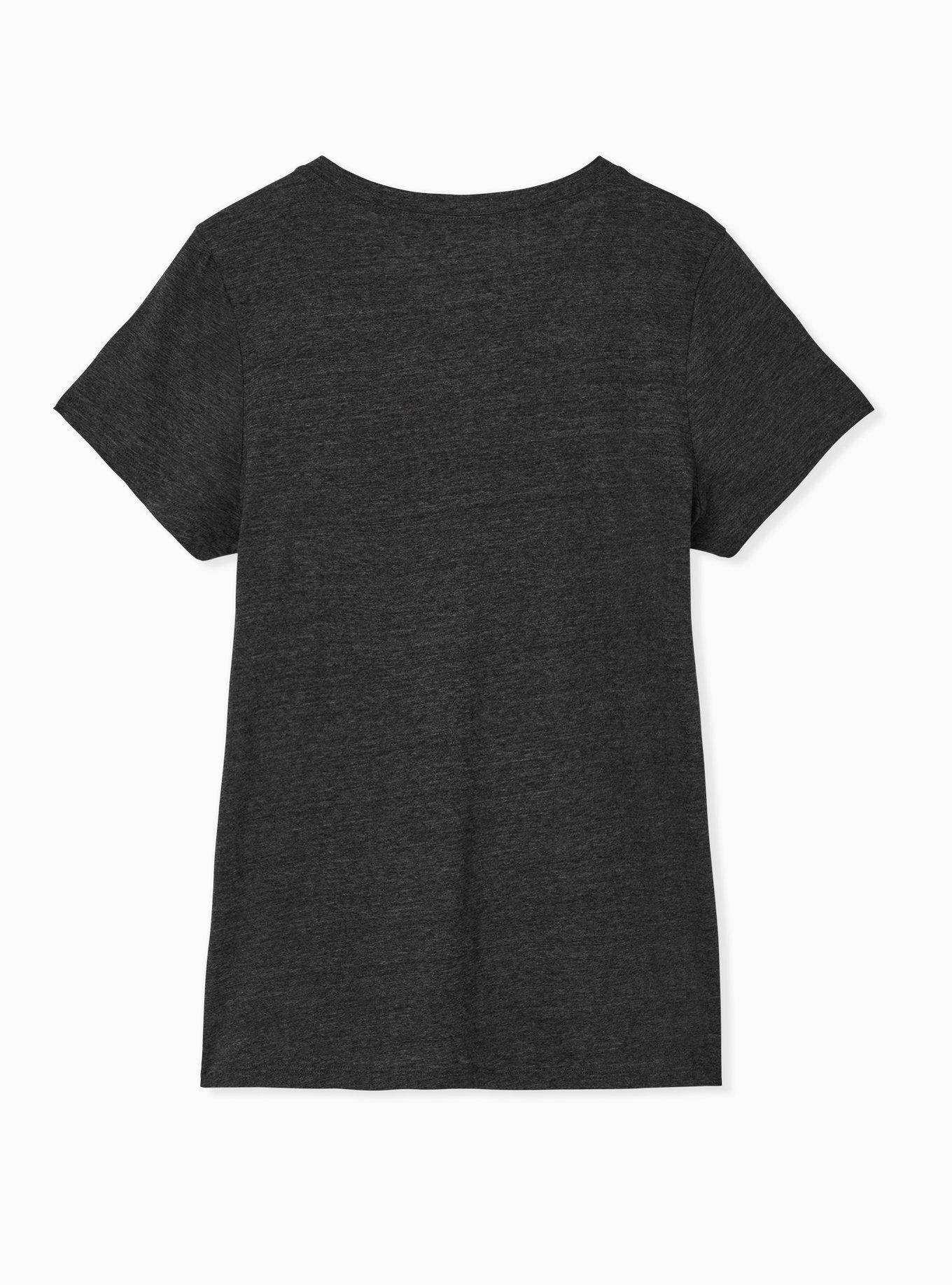 Plus Size - Self Made Charcoal Grey Triblend Jersey Crew Tee - Torrid