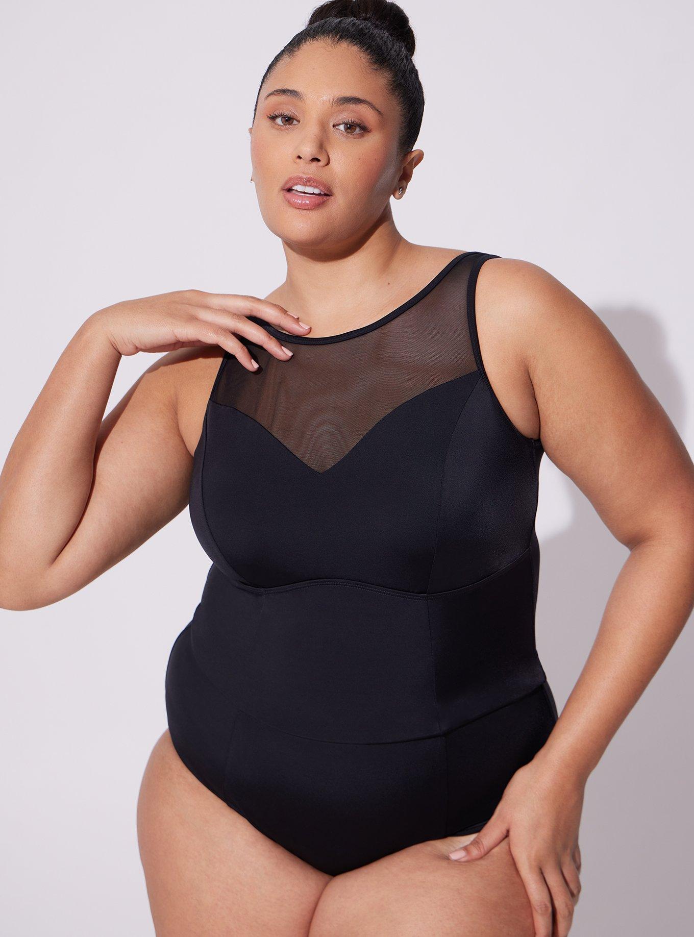 Torrid swim mesh dot off 2024 the shoulder