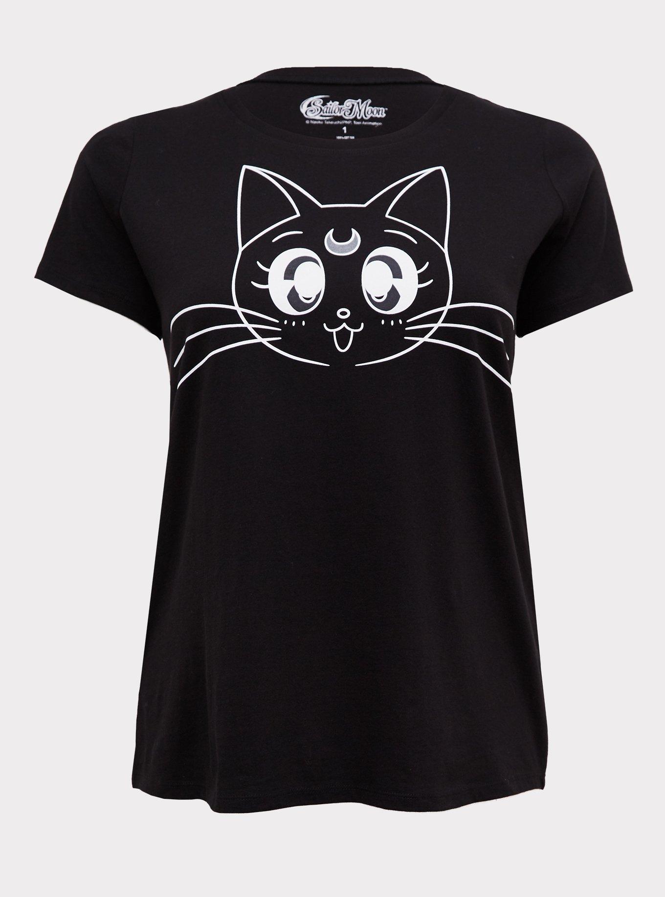 Plus Size - Sailor Moon Luna Black Crew Tee - Torrid