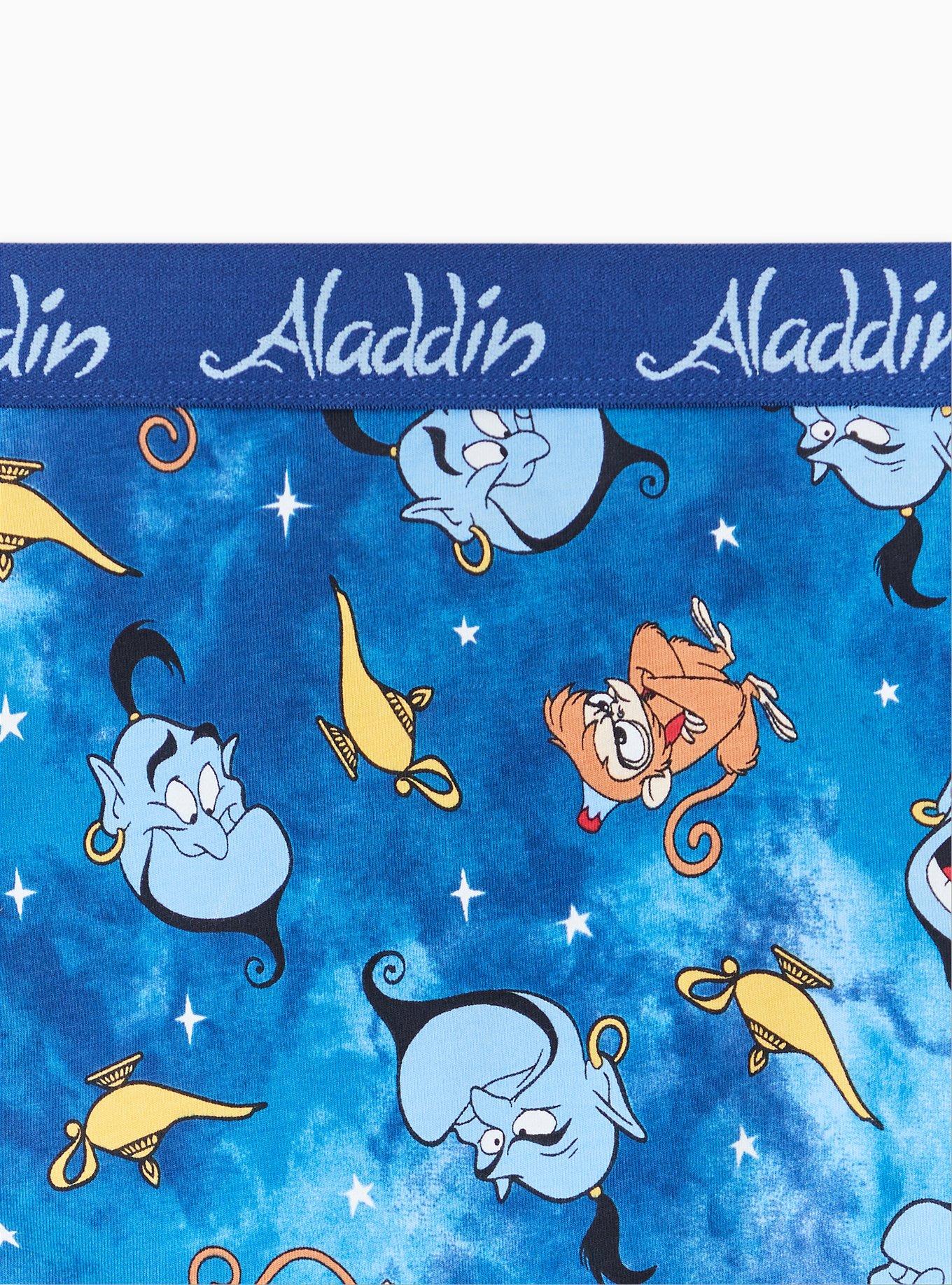 Plus Size Disney Aladdin Genie Blue Cotton Hipster Panty , MULTI, alternate