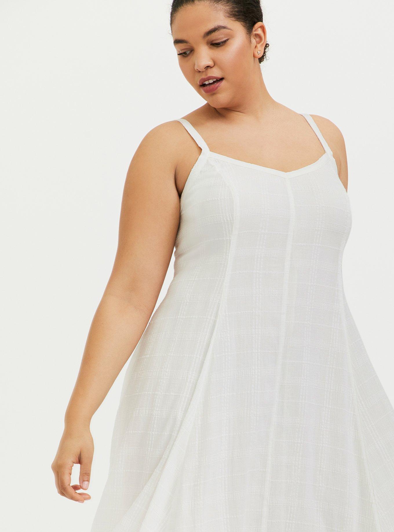 Plus Size - Maxi Cotton Textured Trapeze Dress - Torrid