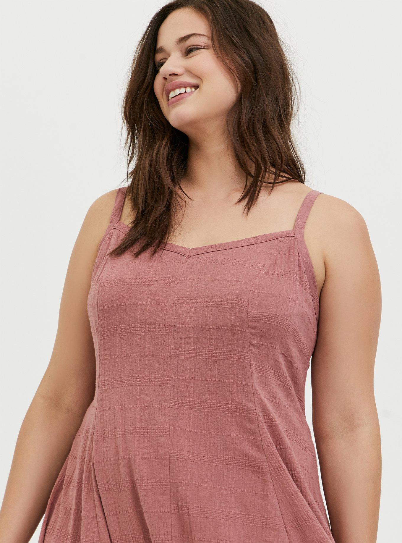 Plus Size - Maxi Cotton Textured Trapeze Dress - Torrid