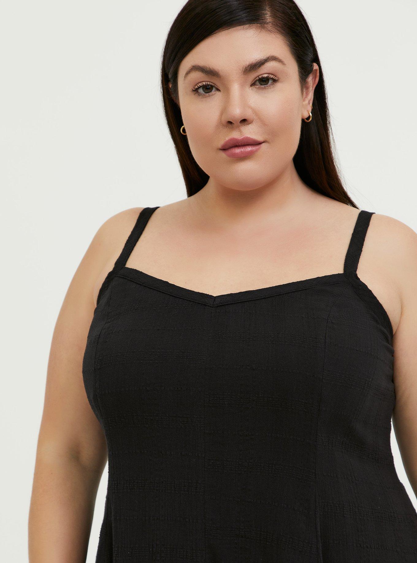 Plus Size Midi Studio Knit Hi-Low Dress, BLACK, alternate