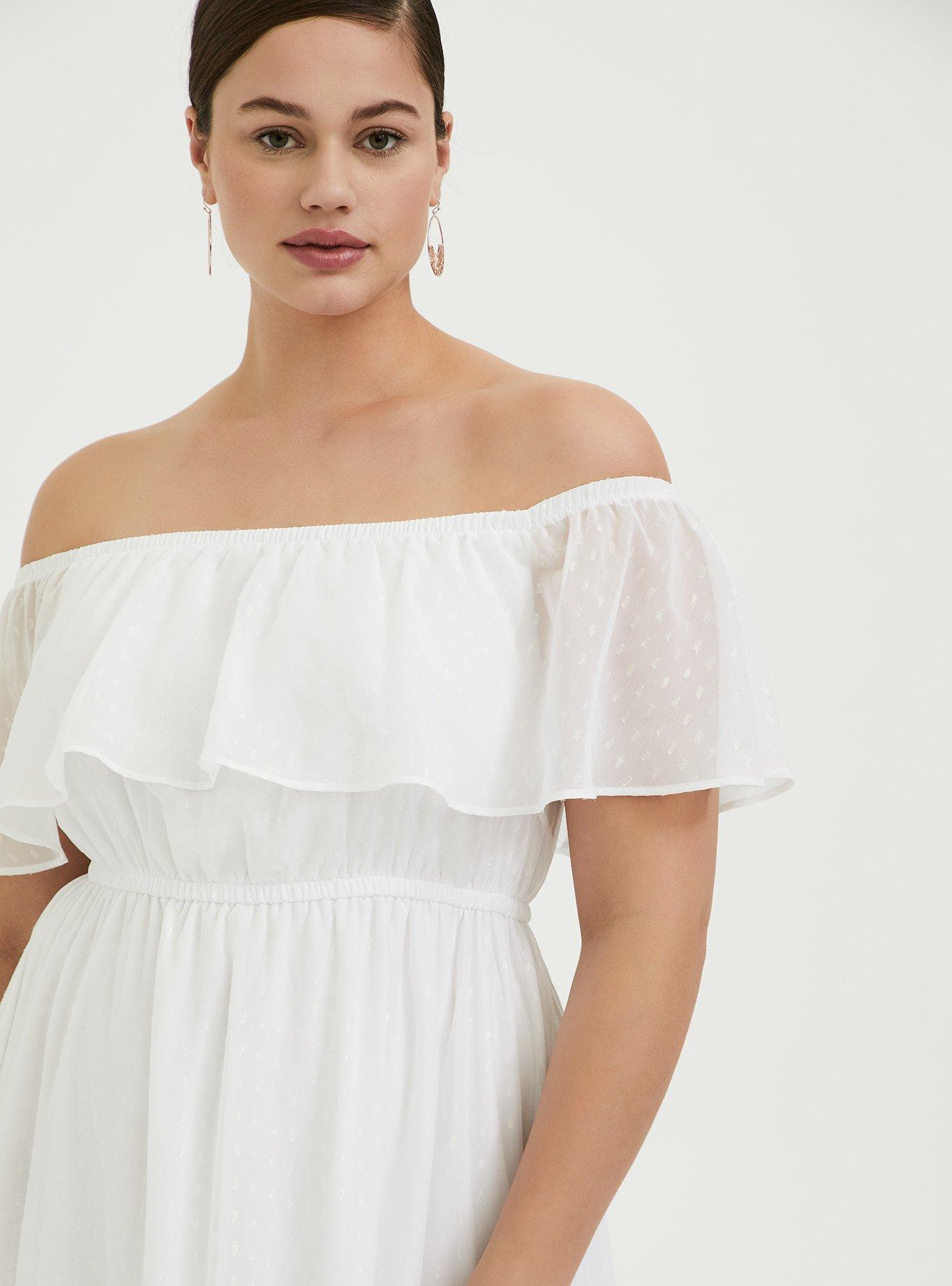 Torrid white shop maxi dress