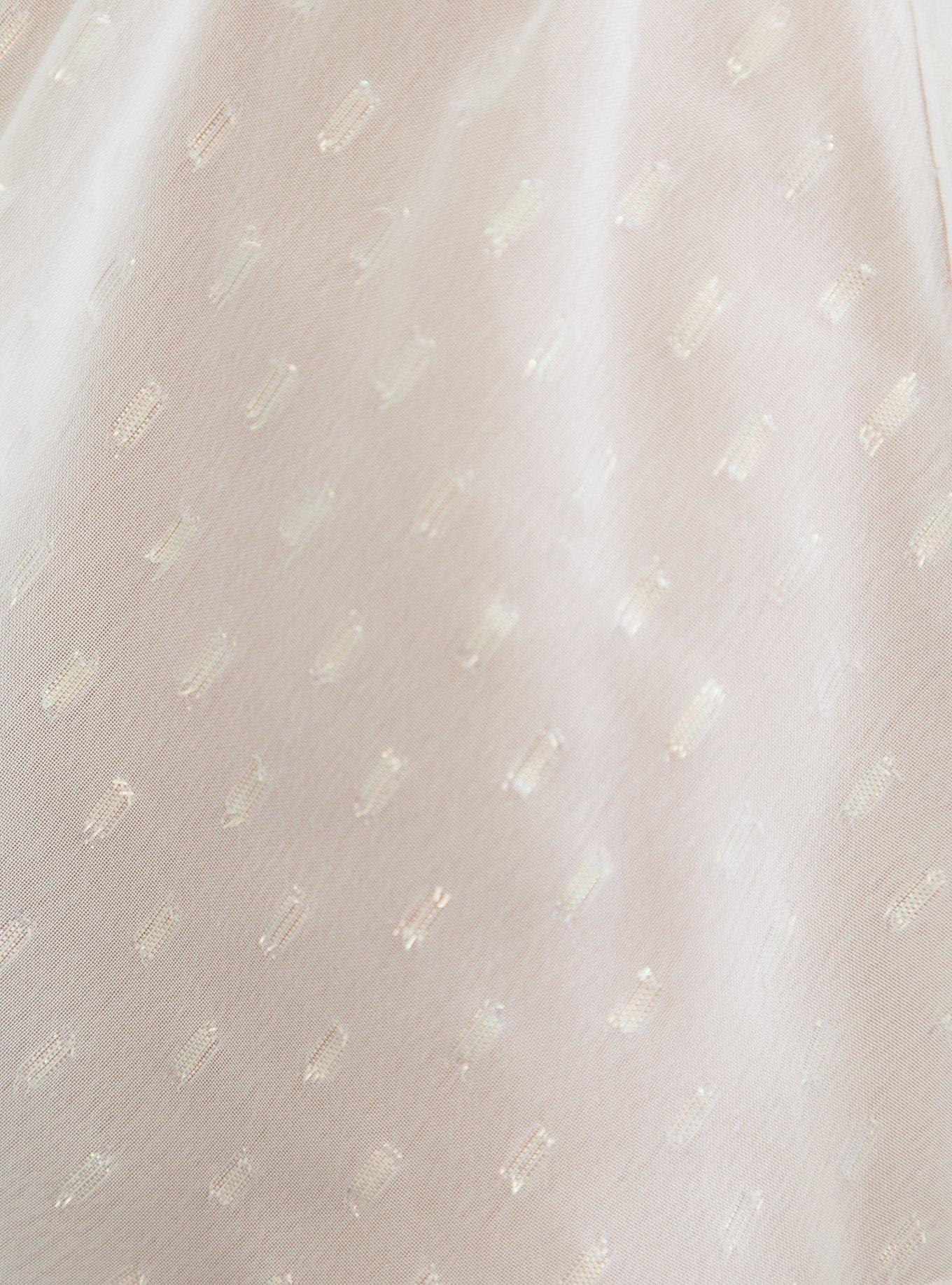 Plus Size White Chiffon Swiss Dot Off Shoulder Shirred Maxi Dress, WHITE, alternate