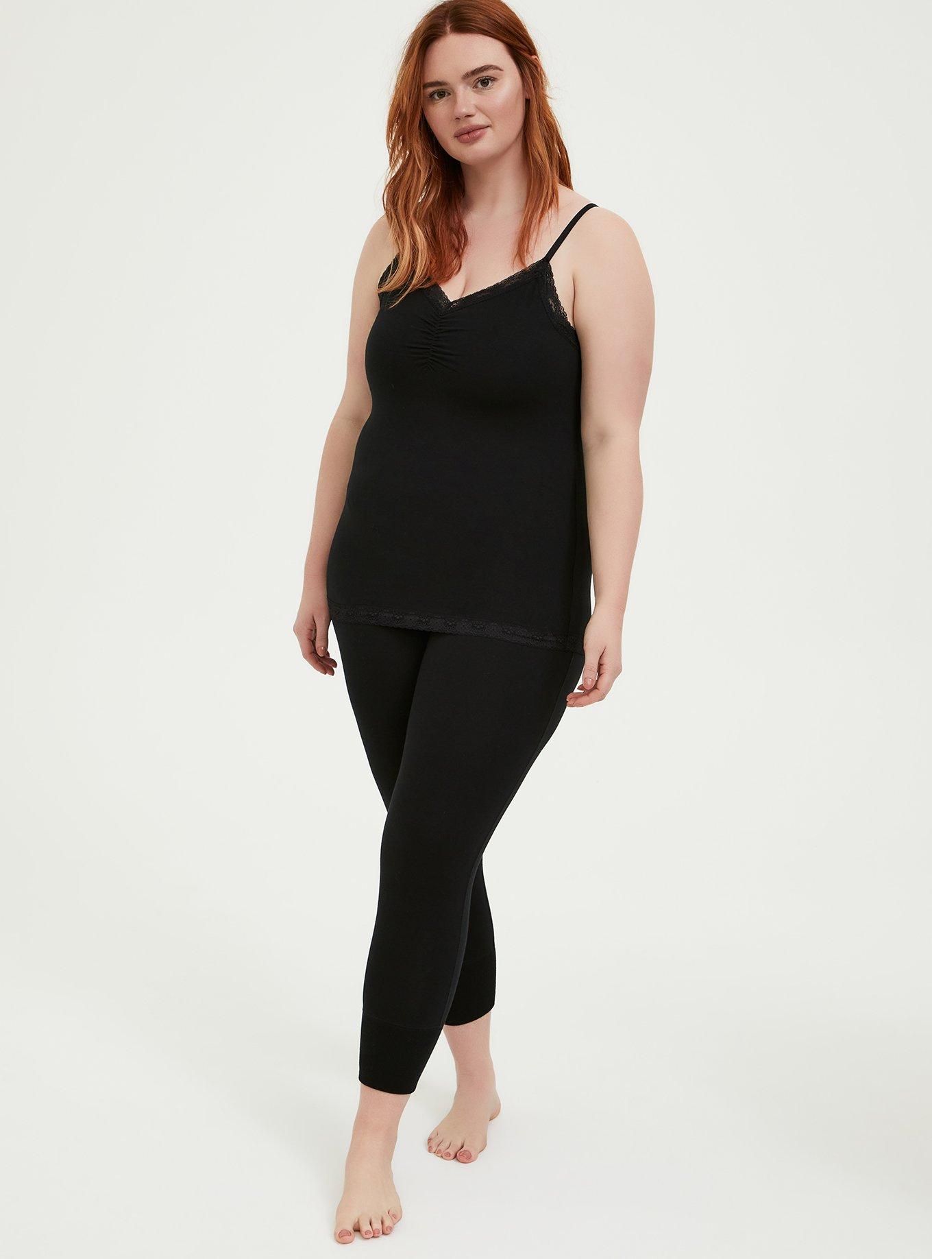 Plus Size - Black Crop Sleep Legging - Torrid